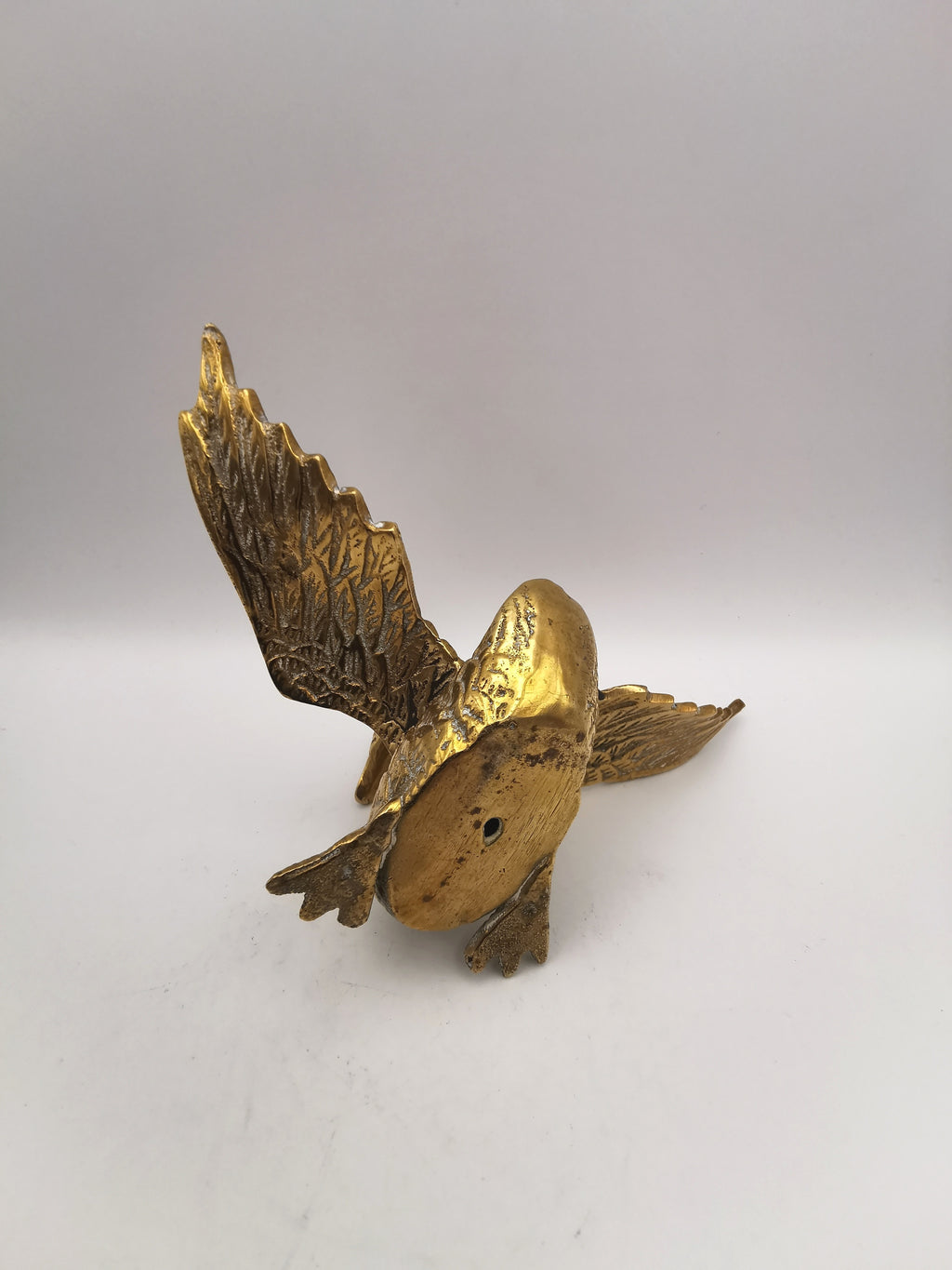 Pair of Vintage Brass Flying /Spread Wings Birds Ornaments,  Geese Swans Figurines