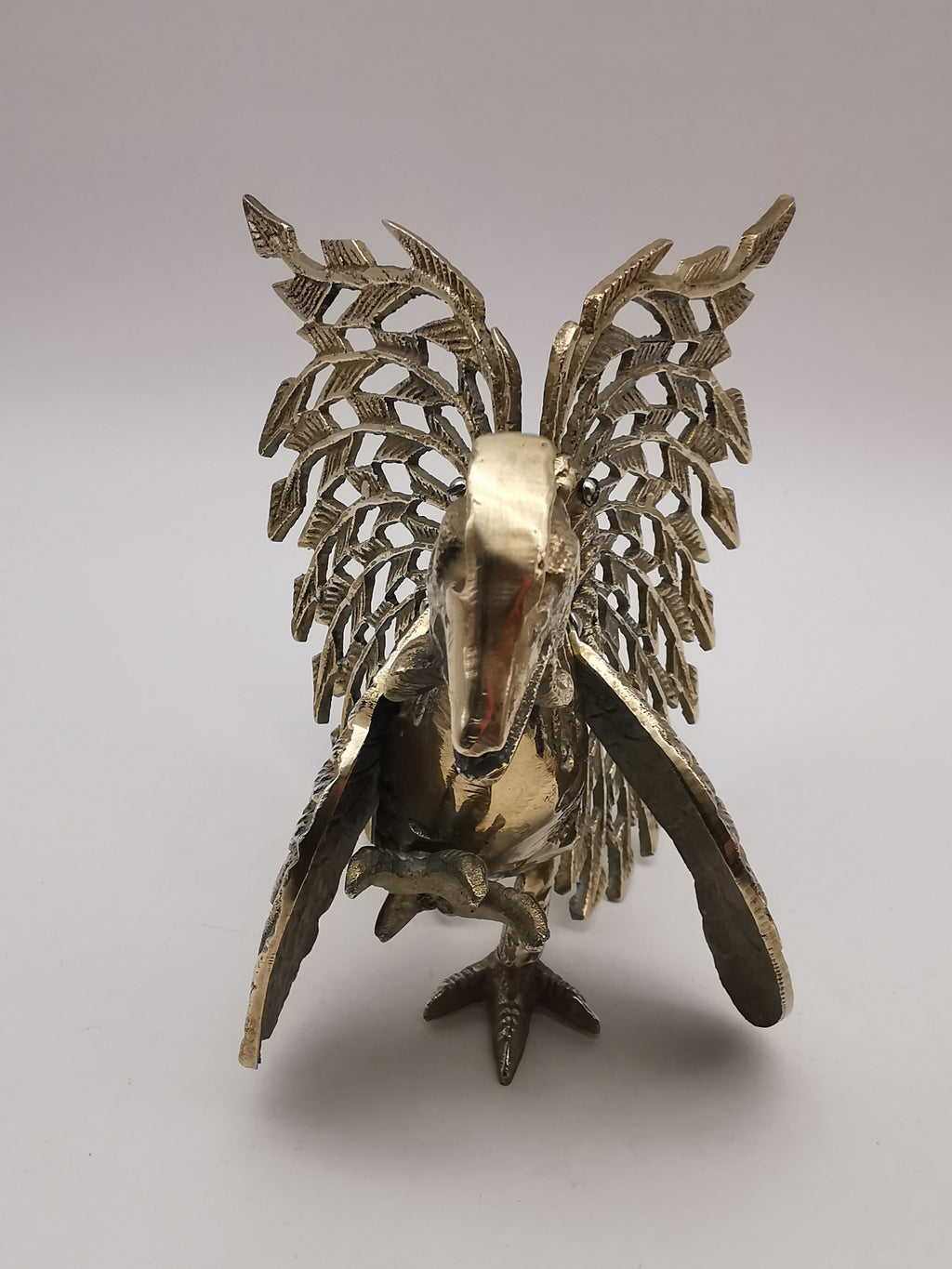 Vintage Brass Fighting Roosters Pair - Mid-Century Modern Ornate Cockerel Figurines