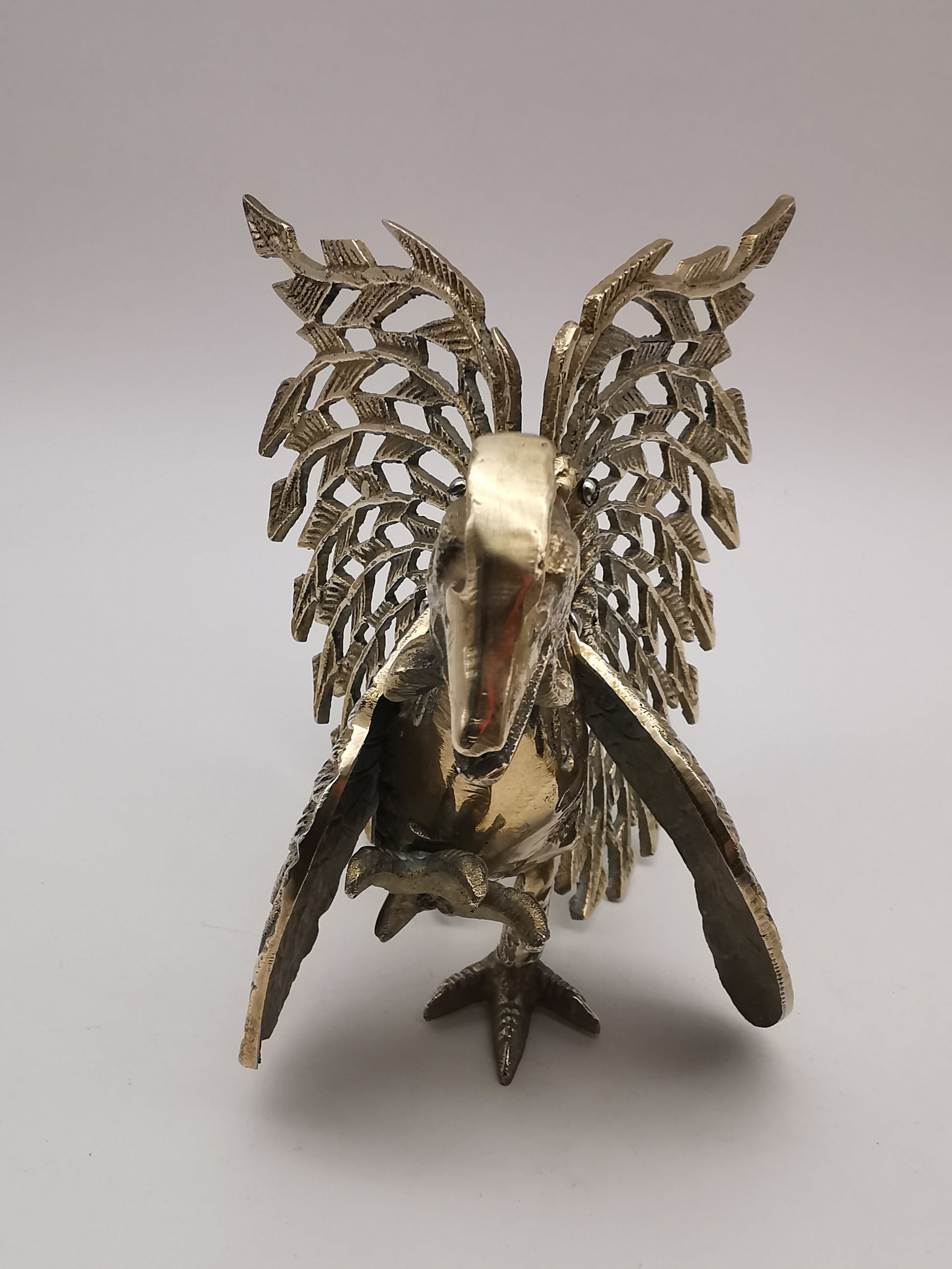 Vintage Brass Fighting Roosters Pair - Mid-Century Modern Ornate Cockerel Figurines
