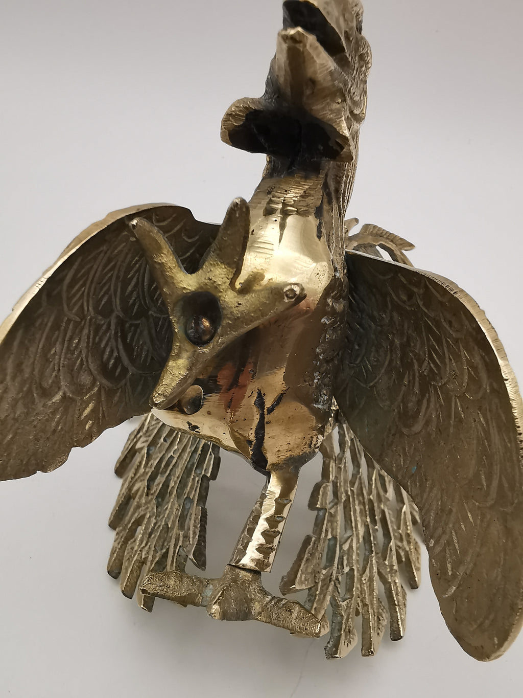Vintage Brass Fighting Roosters Pair - Mid-Century Modern Ornate Cockerel Figurines