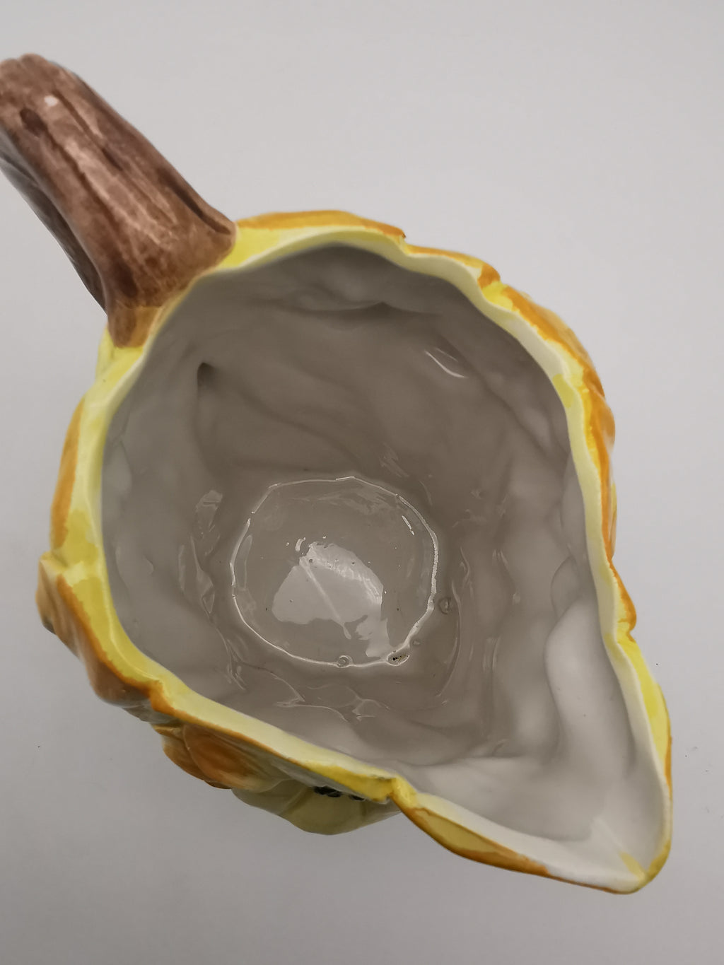 Italian Bassano Majolica 3D Yellow Floral Pitcher, handpainted