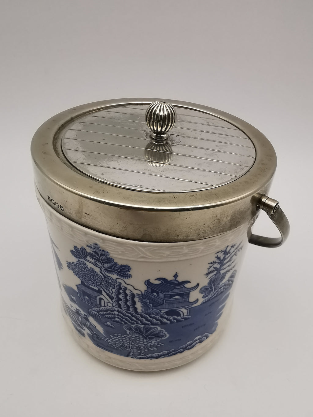Vintage Royal Worcester "Crown Willow" Biscuit Barrel
