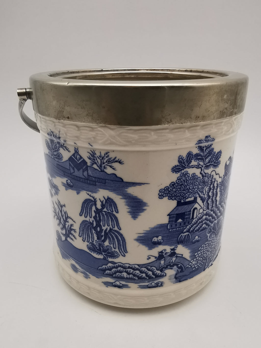Vintage Royal Worcester "Crown Willow" Biscuit Barrel