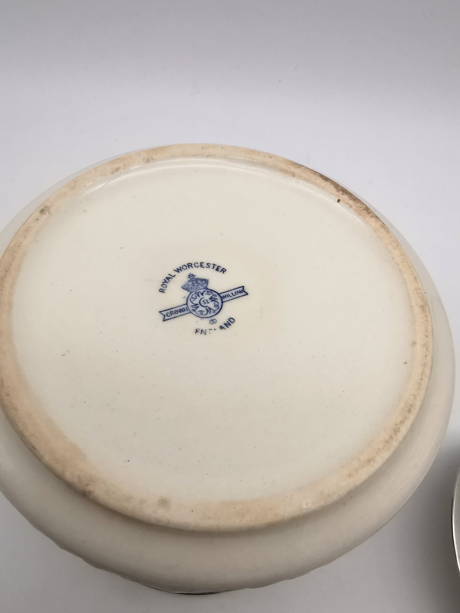 Vintage Royal Worcester "Crown Willow" Biscuit Barrel