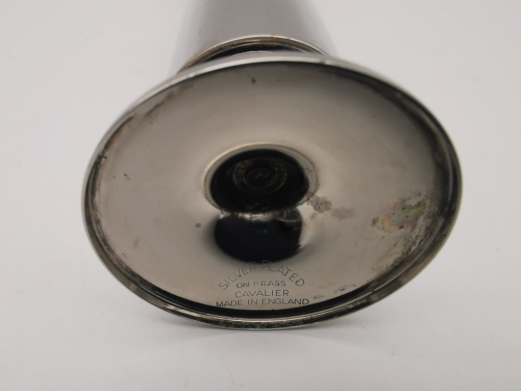 Vintage Mid-Century Cavalier England Silver Plated on Brass Bud Vase