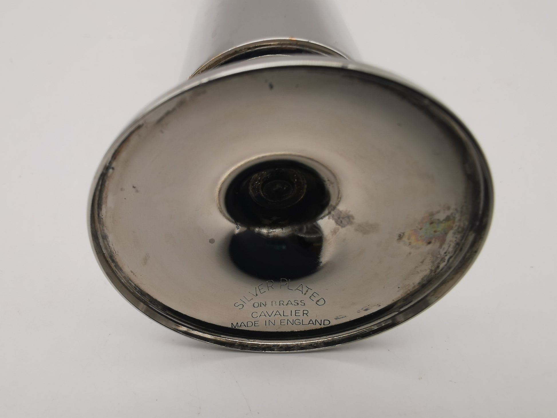 Vintage Mid-Century Cavalier England Silver Plated on Brass Bud Vase