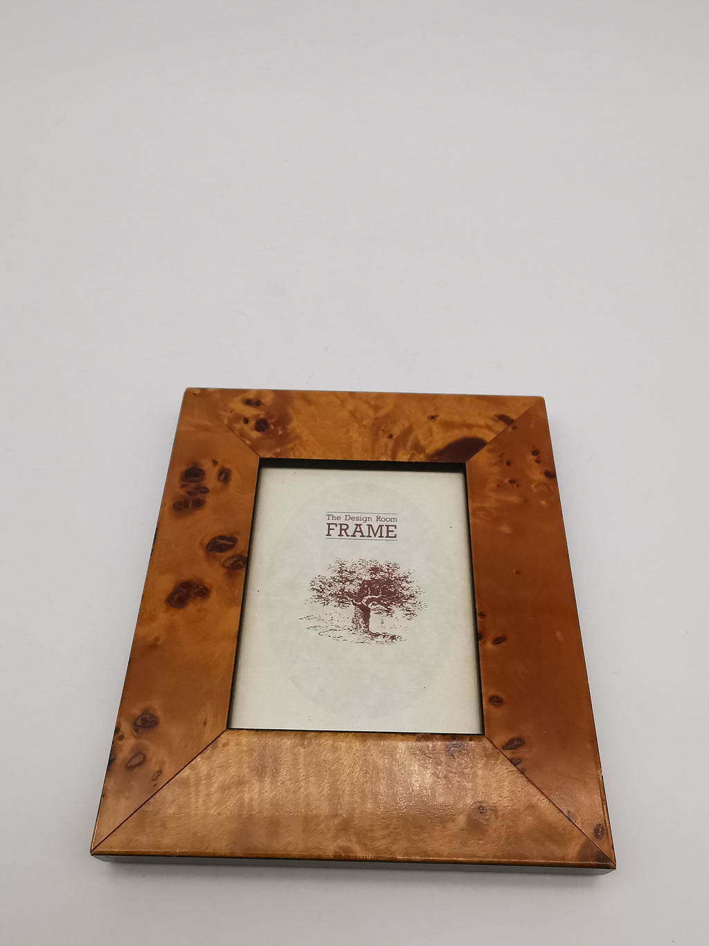 Burl Wood Veneer Vintage Photo Frame