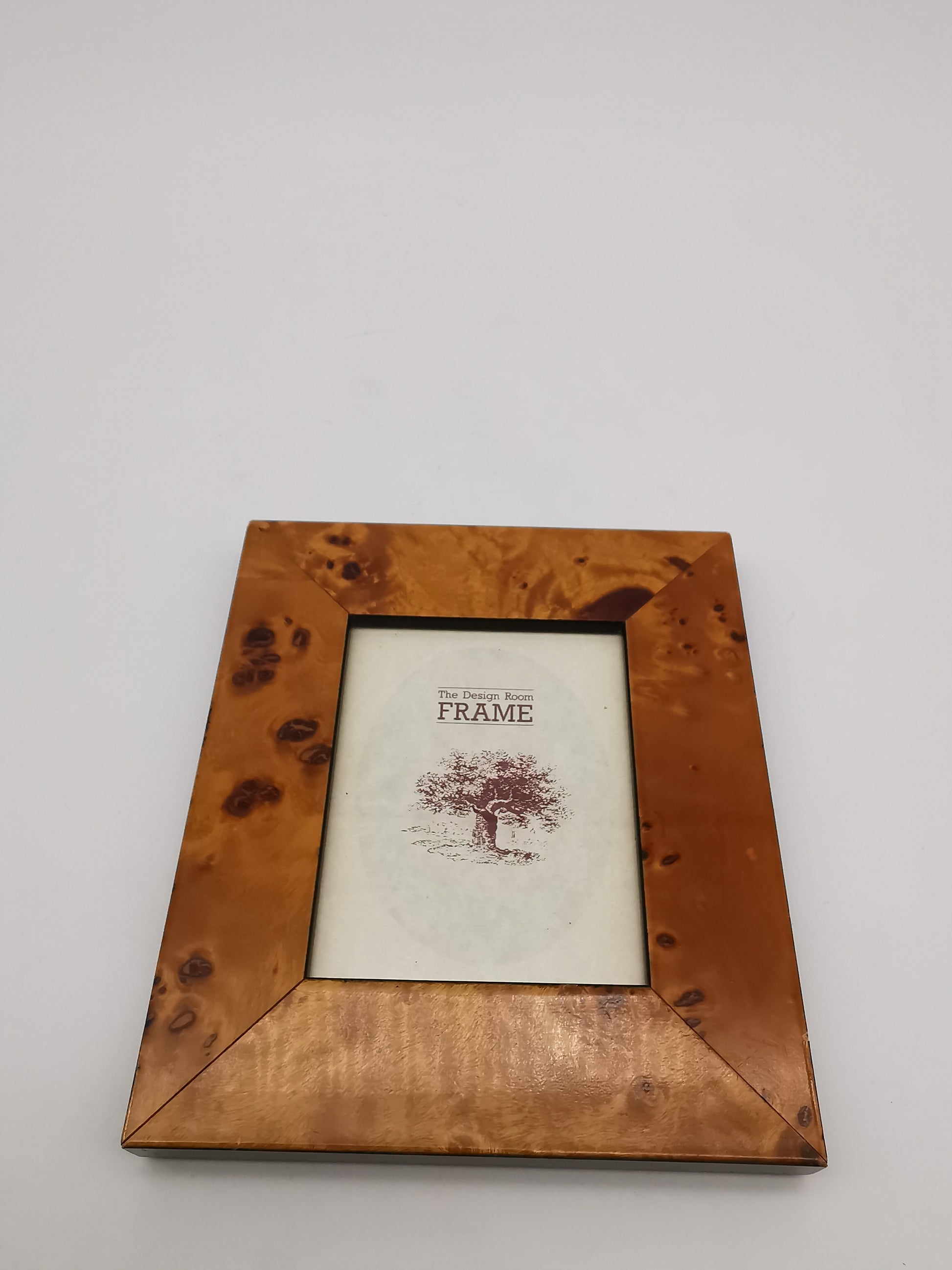 Burl Wood Veneer Vintage Photo Frame