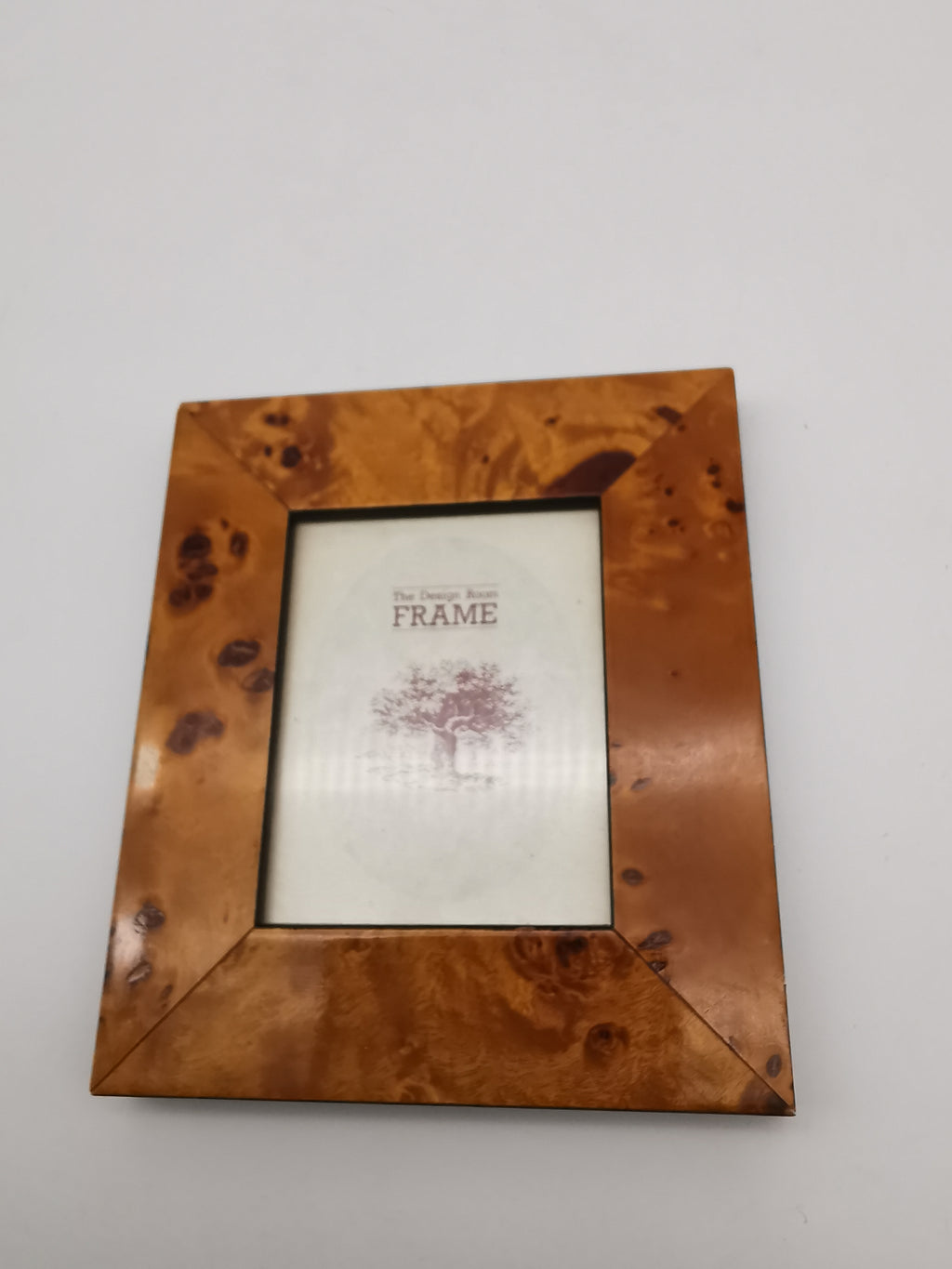 Burl Wood Veneer Vintage Photo Frame
