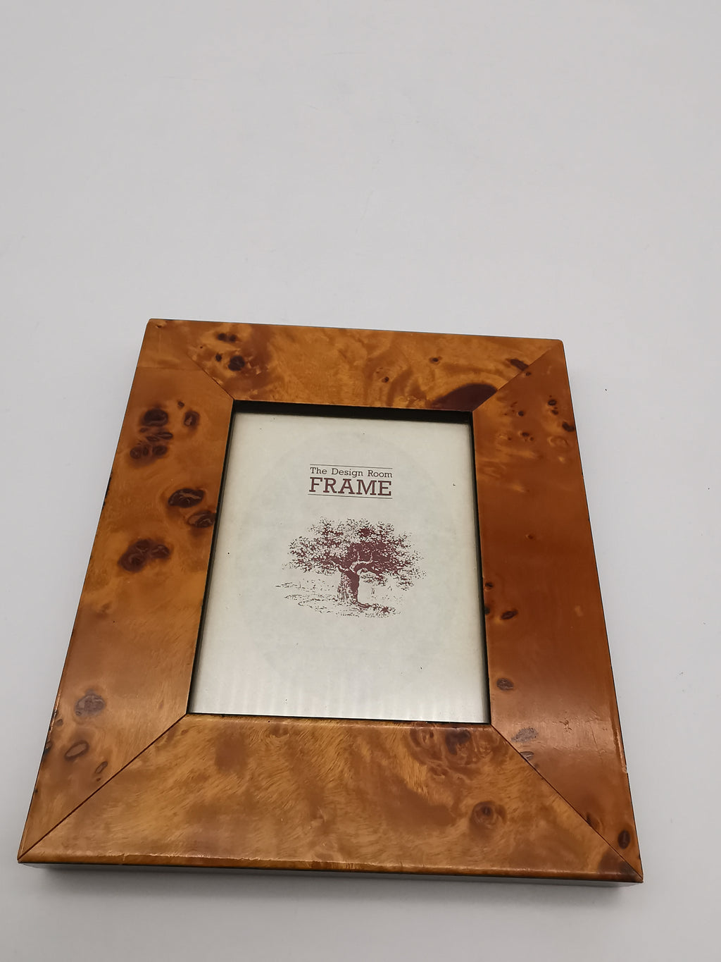 Burl Wood Veneer Vintage Photo Frame