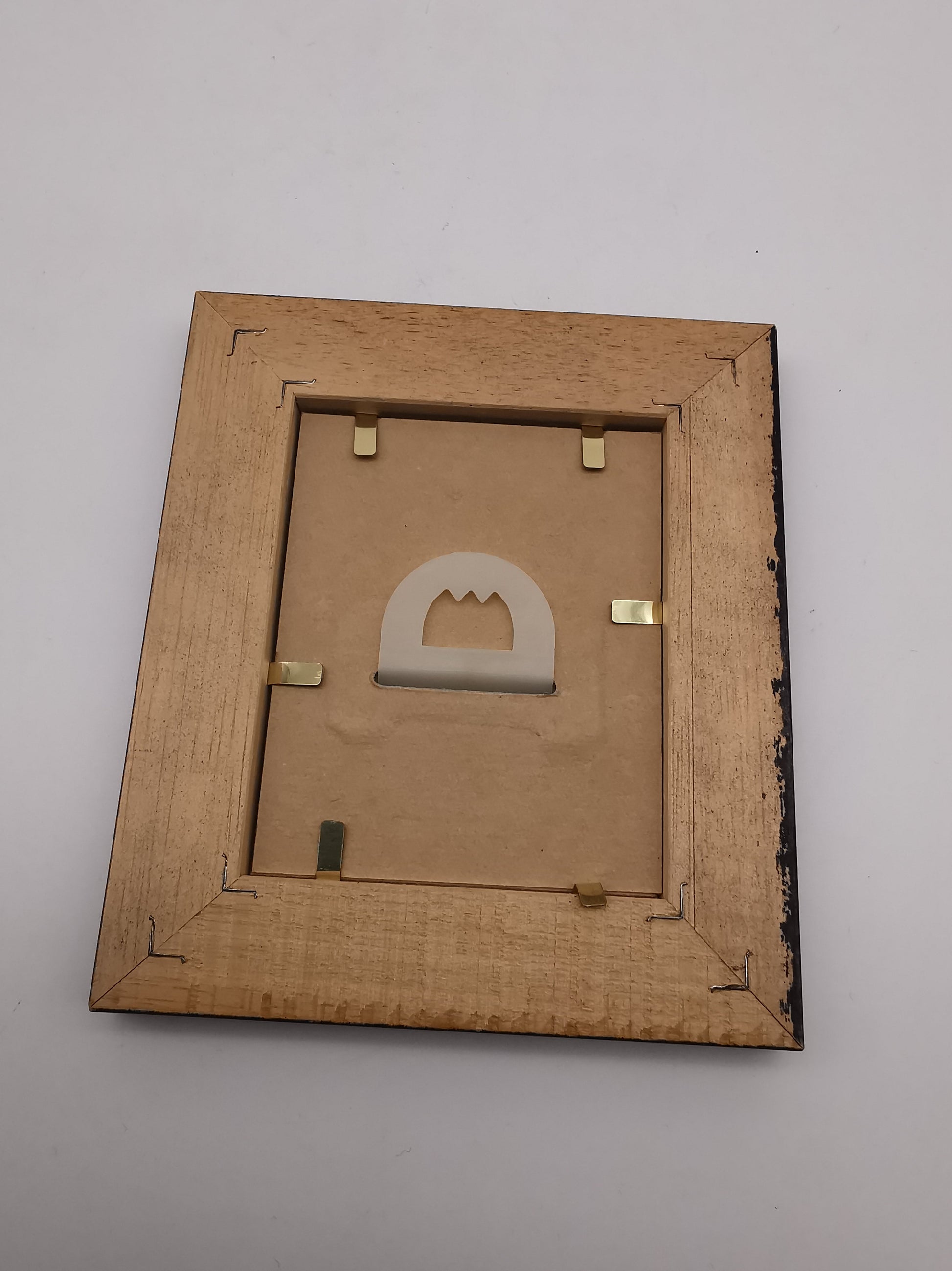 Burl Wood Veneer Vintage Photo Frame