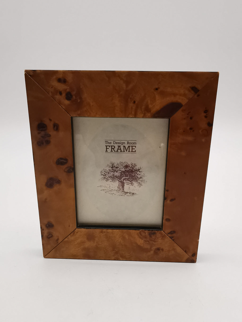 Burl Wood Veneer Vintage Photo Frame