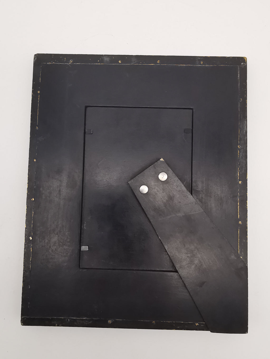 Embossed Brass on Wood Picture Frame