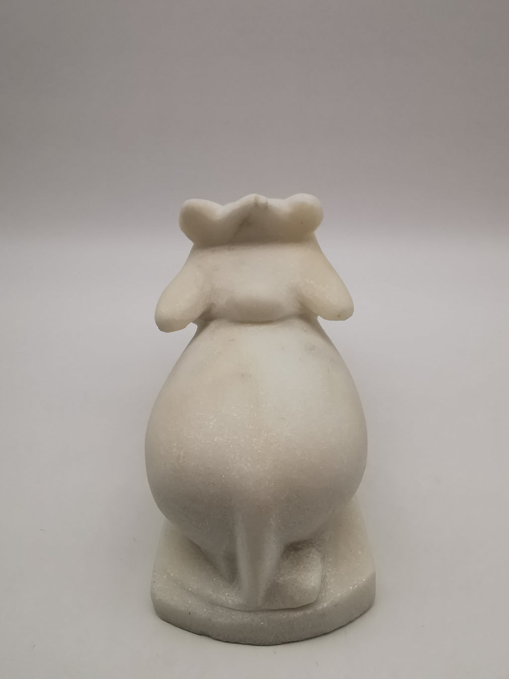 Heavy 3.9kg Vintage White Alabaster Shiva's Nandi Bull Statue - Sacred Cow