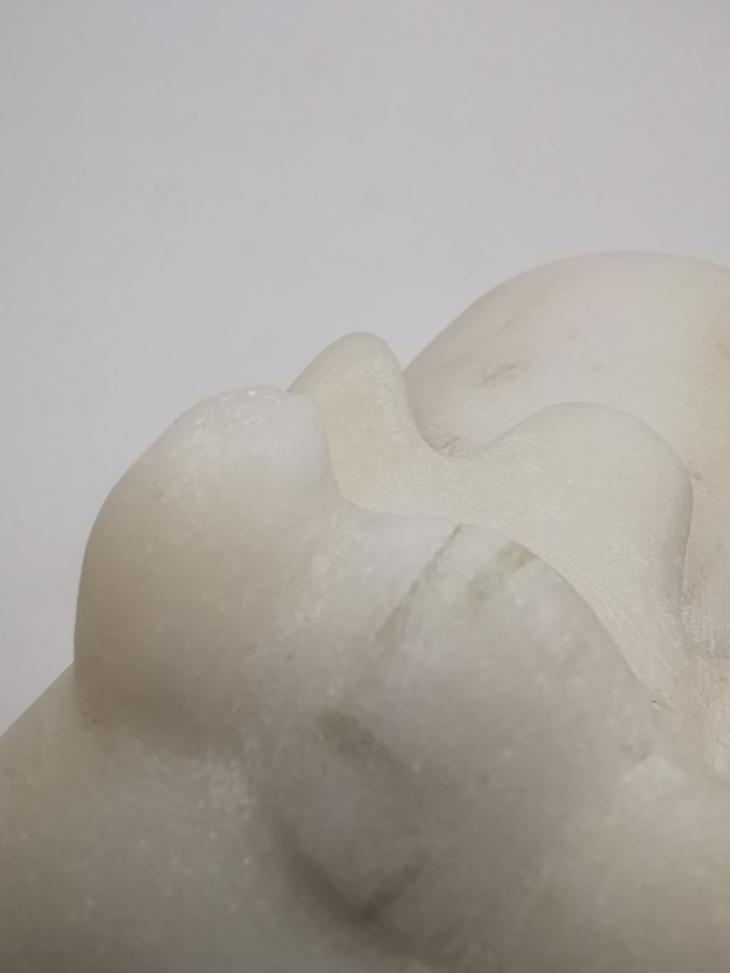 Heavy 3.9kg Vintage White Alabaster Shiva's Nandi Bull Statue - Sacred Cow