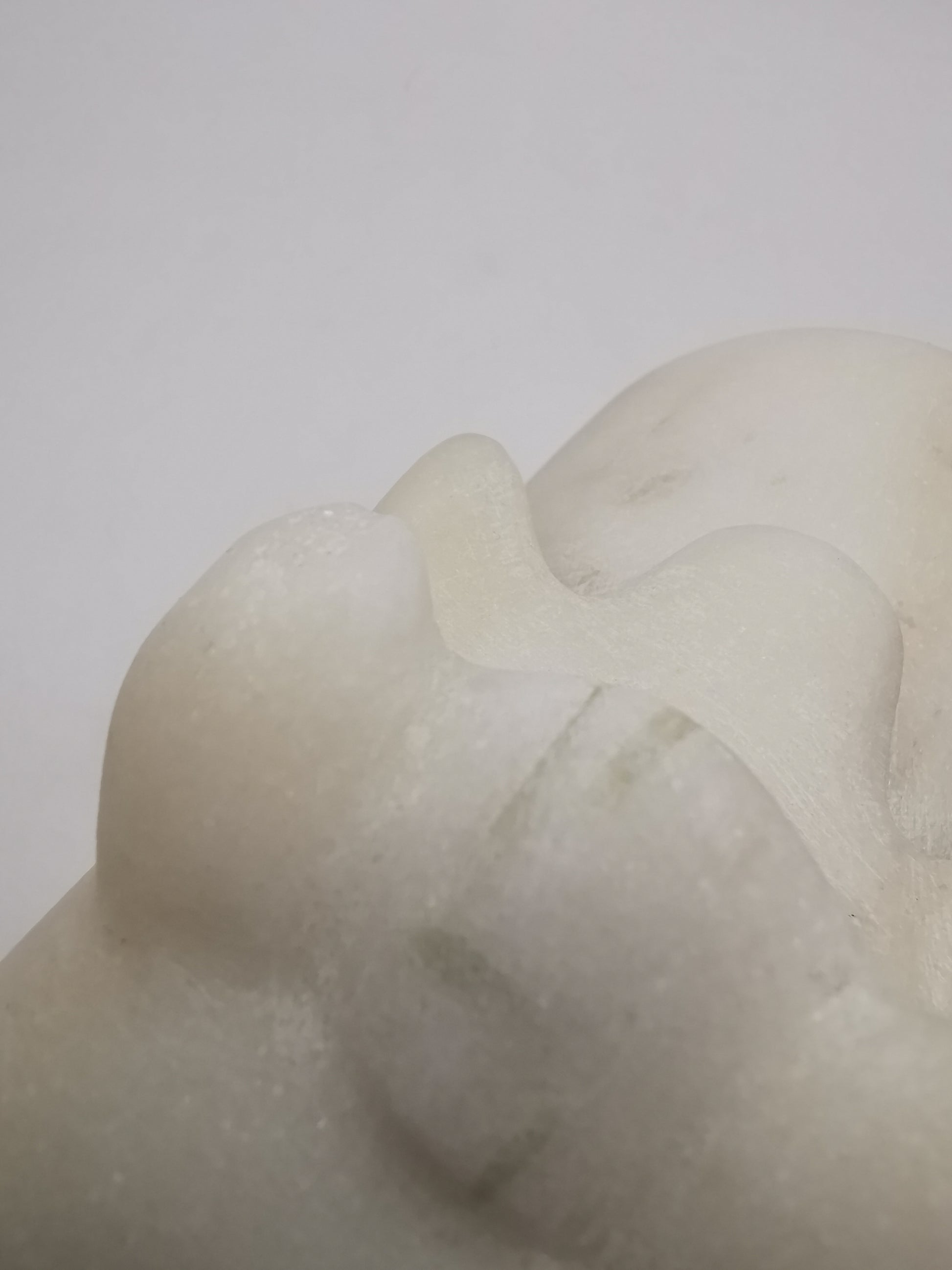 Heavy 3.9kg Vintage White Alabaster Shiva's Nandi Bull Statue - Sacred Cow