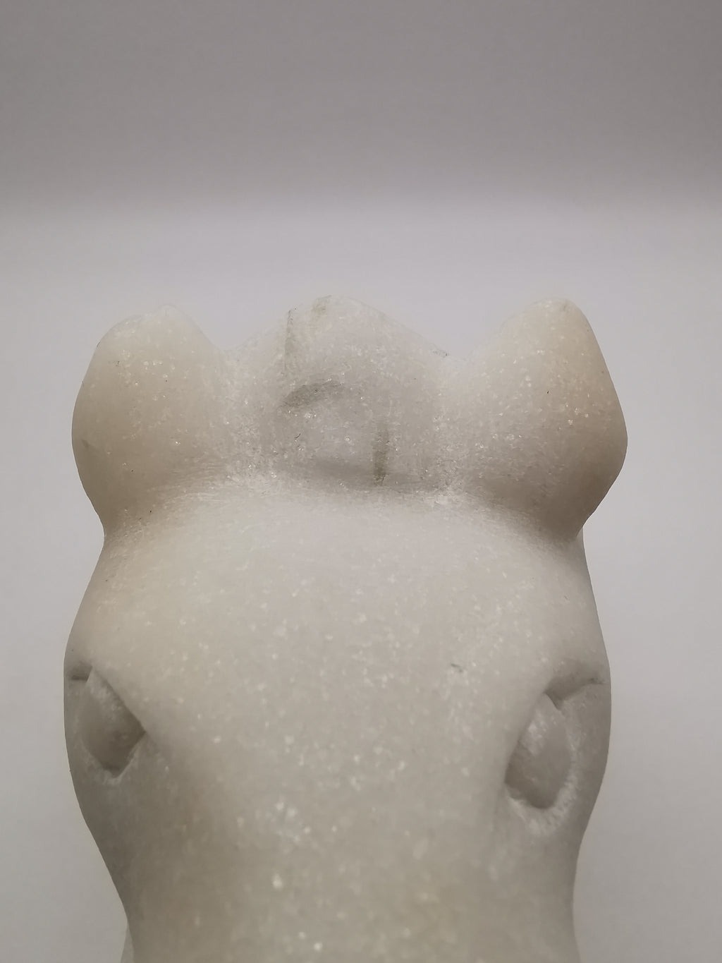 Heavy 3.9kg Vintage White Alabaster Shiva's Nandi Bull Statue - Sacred Cow
