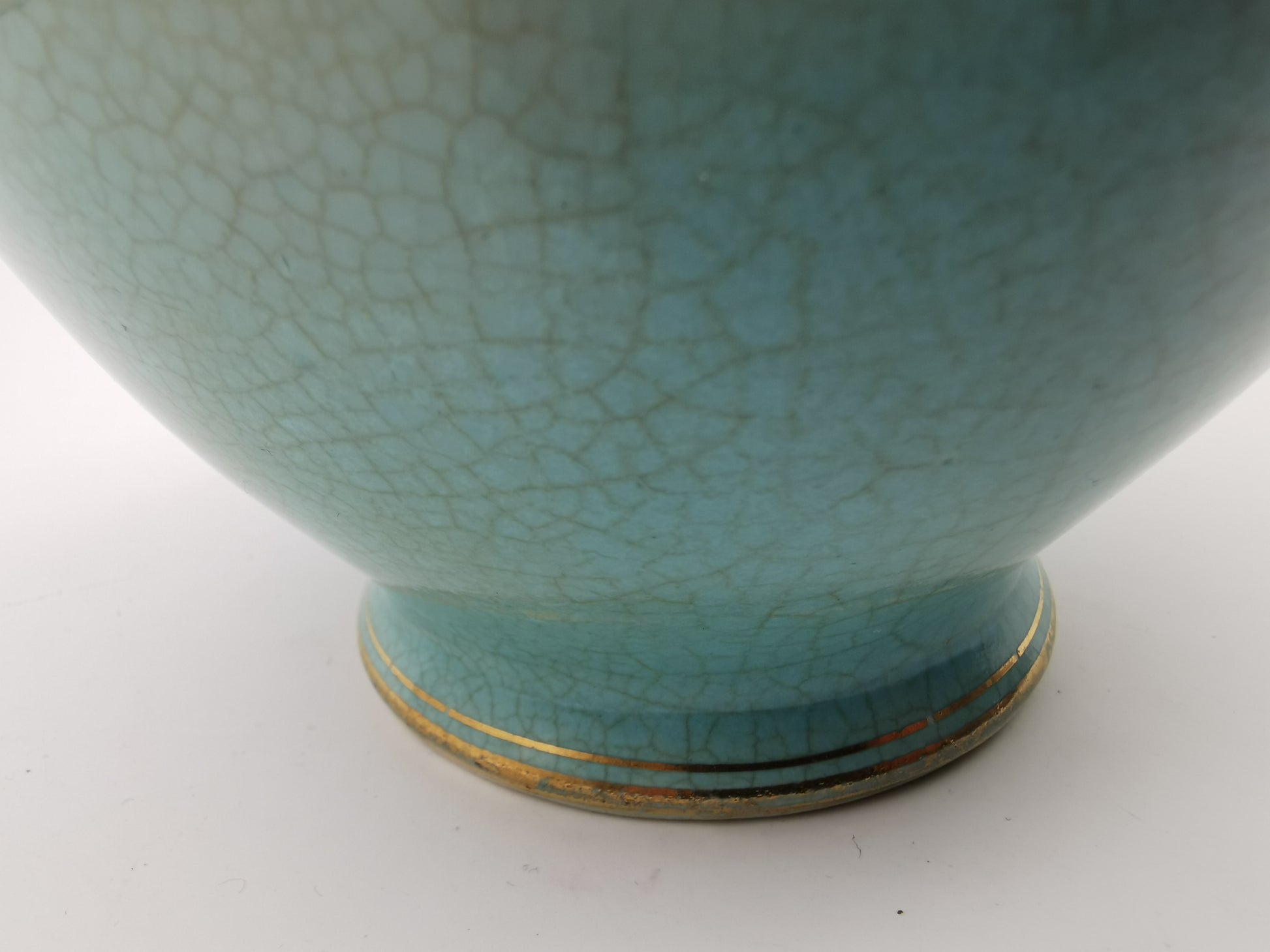 Antique Victorian Ceramic Eggshell Blue Biscuit Barrel with Floral and Birds Illustration