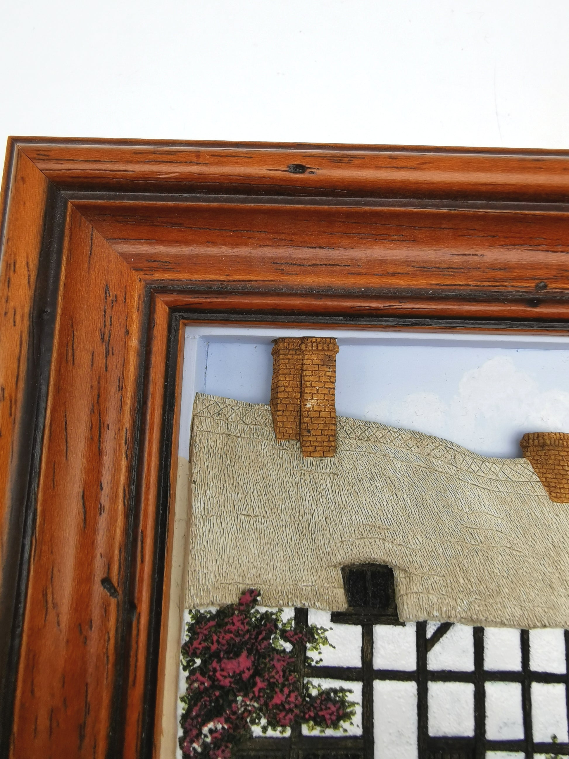 Vintage Framed Wall Plaque Country Lane Stratford-Upon-Avon, 1994 Friar Crafts 3D Cast Relief