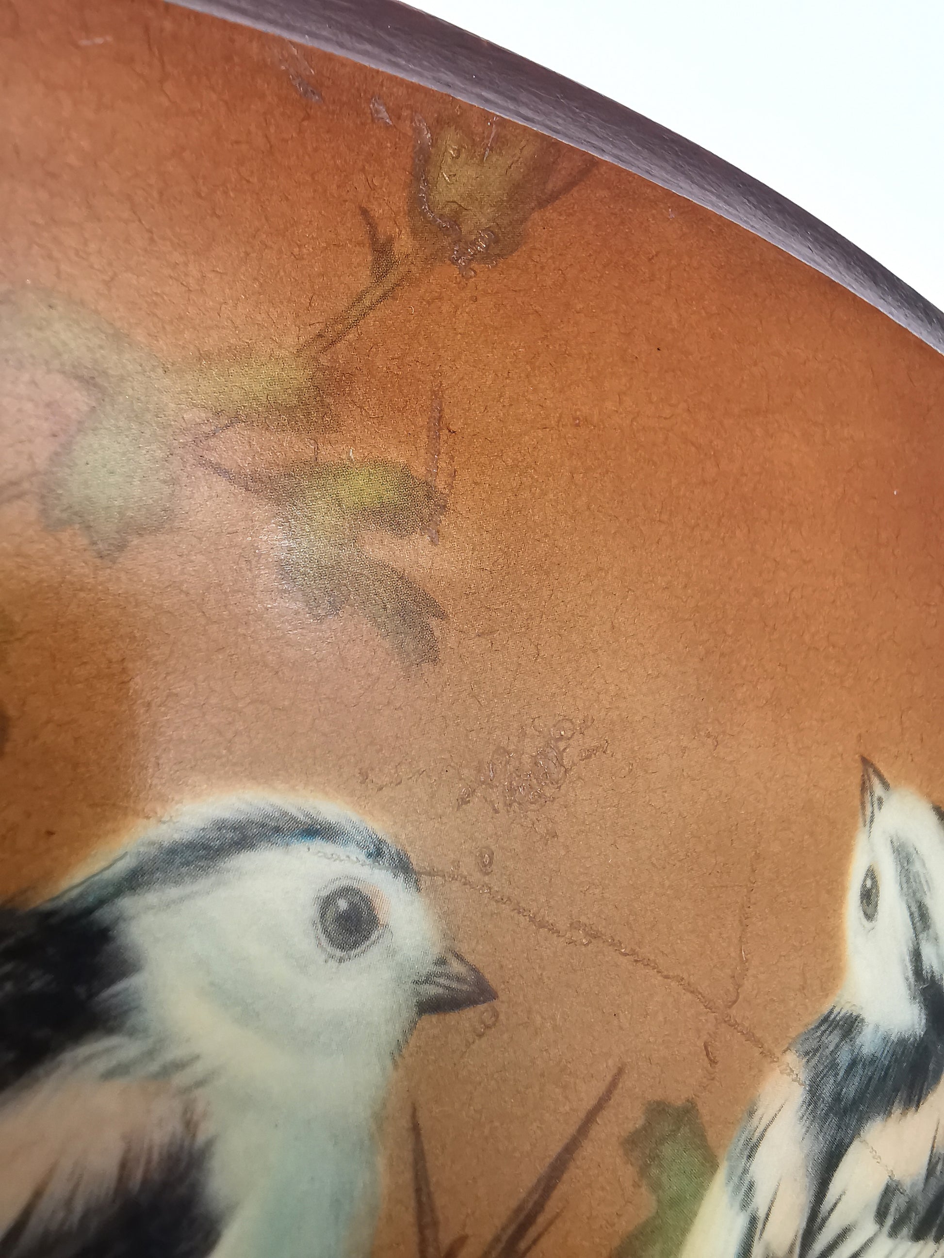 Pair Vintage Basil Ede Bird Oval Wall Plaques – Goldcrests and Long-tailed Tits, 26cm wide