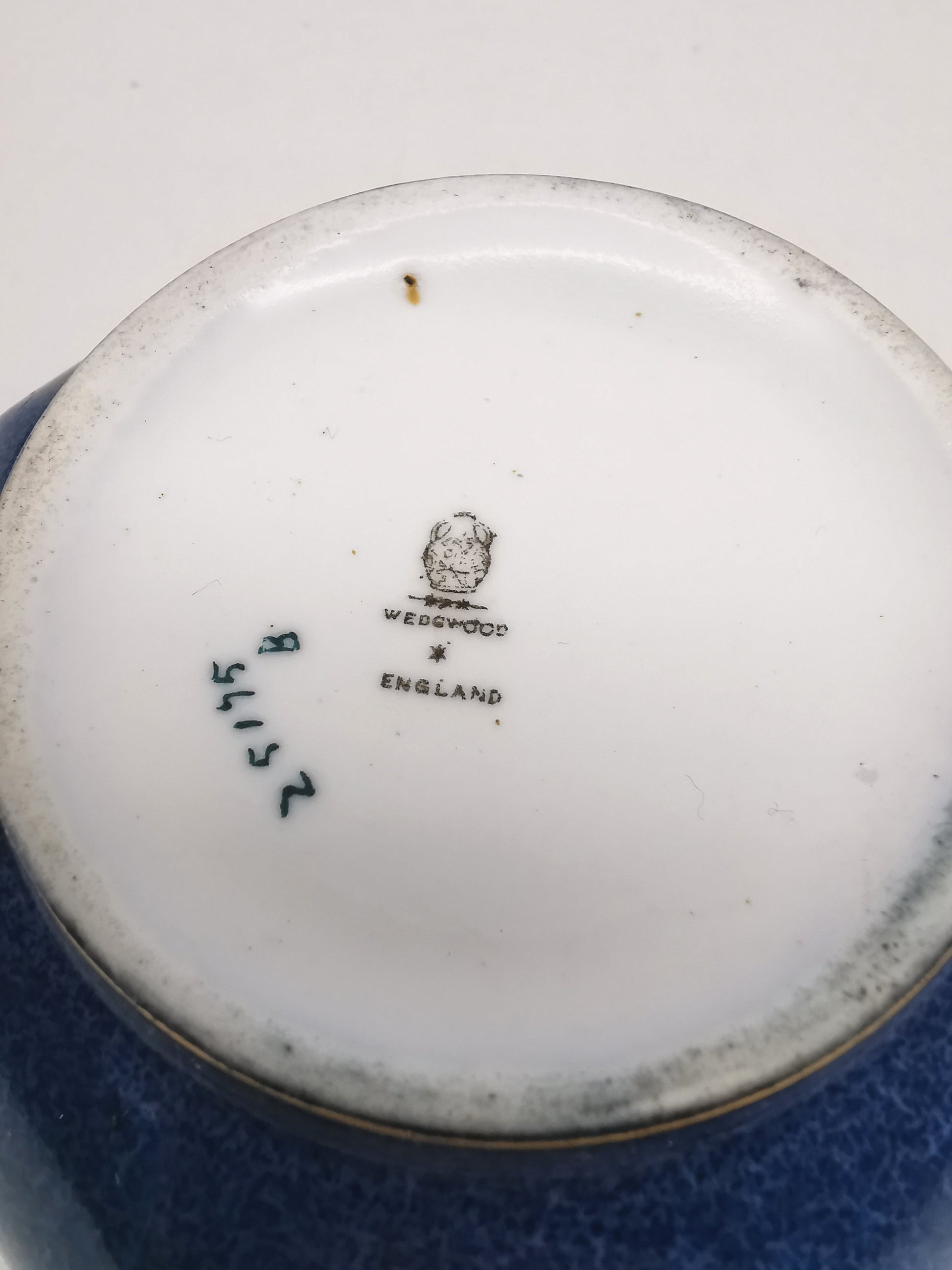 1930s Wedgwood Octagonal Snowdrops Powder Blue Lustre Bowl - James Hodgkiss design, Pattern Z5175