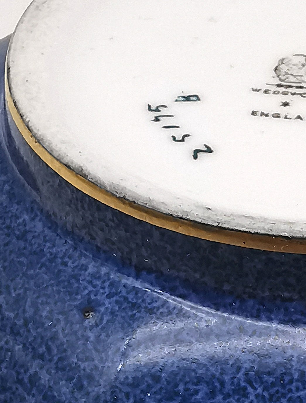 1930s Wedgwood Octagonal Snowdrops Powder Blue Lustre Bowl - James Hodgkiss design, Pattern Z5175