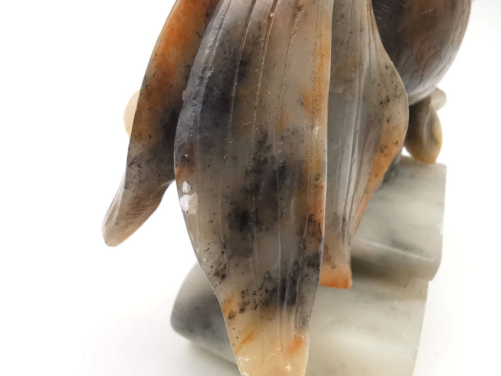 Large Vintage Chinese Hand-Carved Soapstone Goldfish Sculpture -1kg