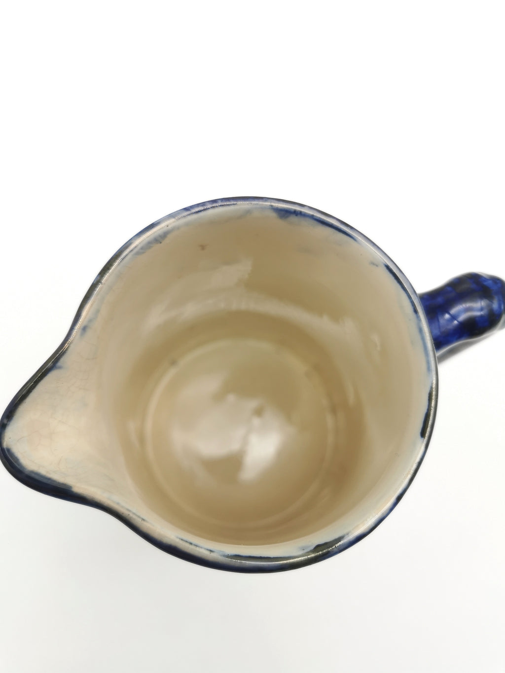 George Clews &Co Pottery Blue & Green Floral Stoneware Jug Pitcher