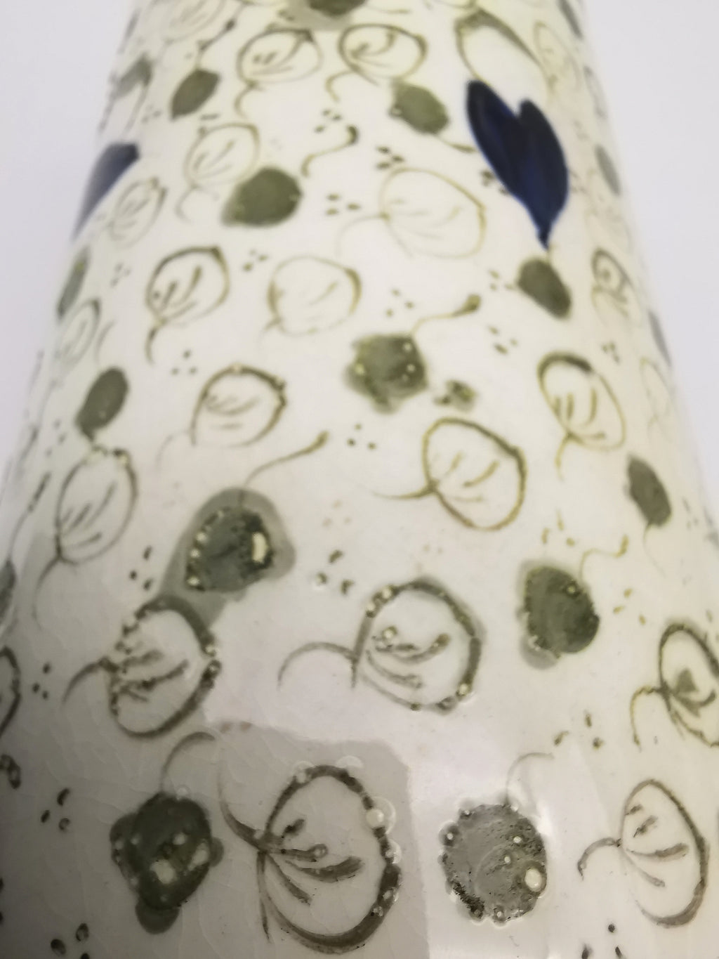 George Clews &Co Pottery Blue & Green Floral Stoneware Jug Pitcher