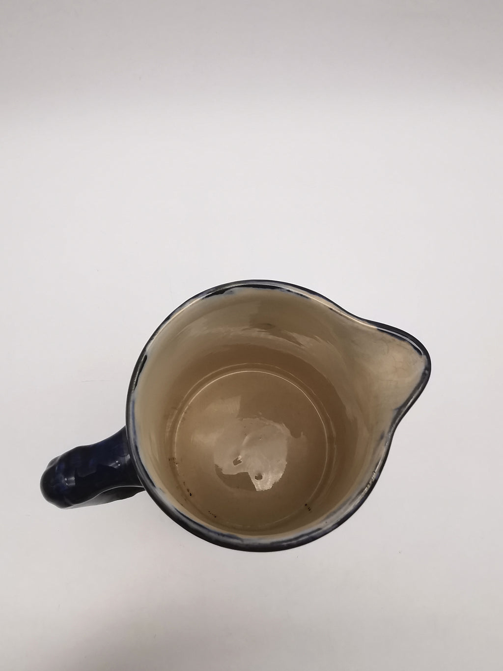 George Clews &Co Pottery Blue & Green Floral Stoneware Jug Pitcher