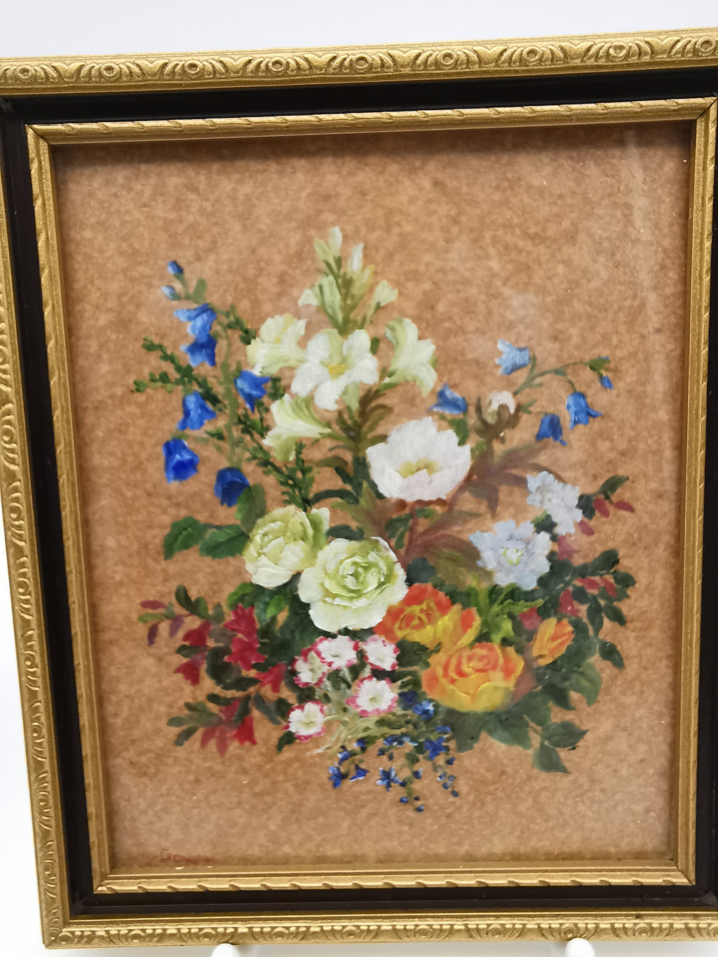 Pair of Original Floral Mini Art Paintings by K. McGowan