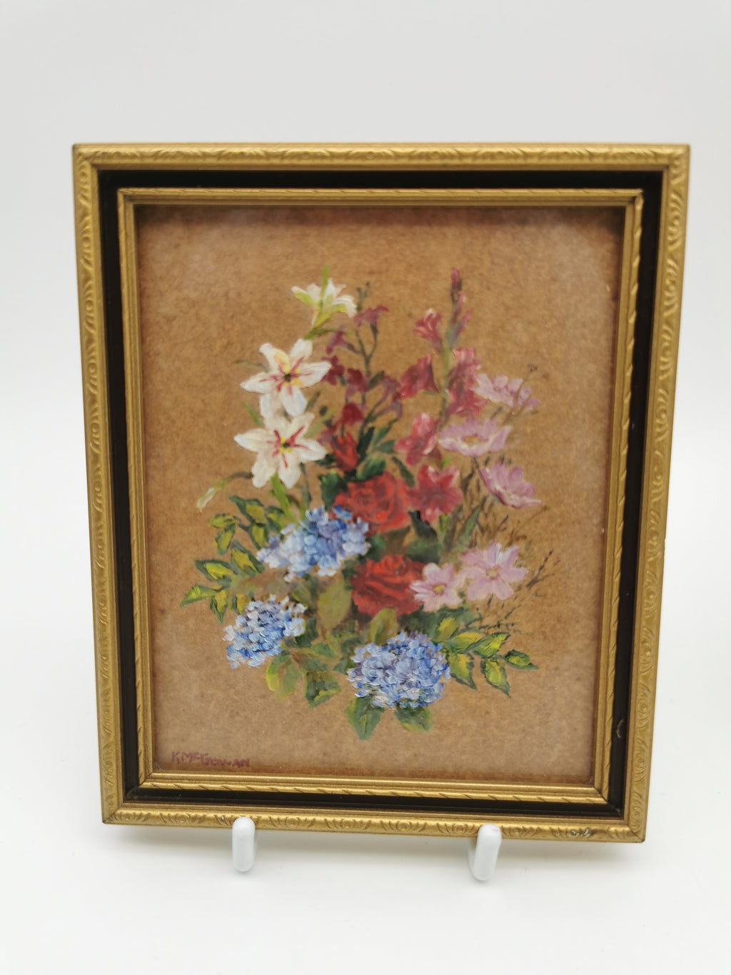 Pair of Original Floral Mini Art Paintings by K. McGowan