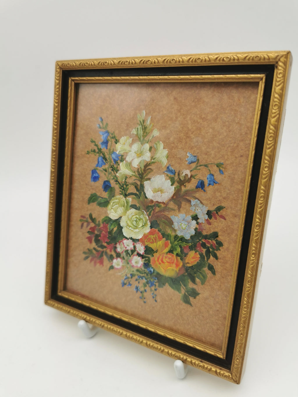 Pair of Original Floral Mini Art Paintings by K. McGowan