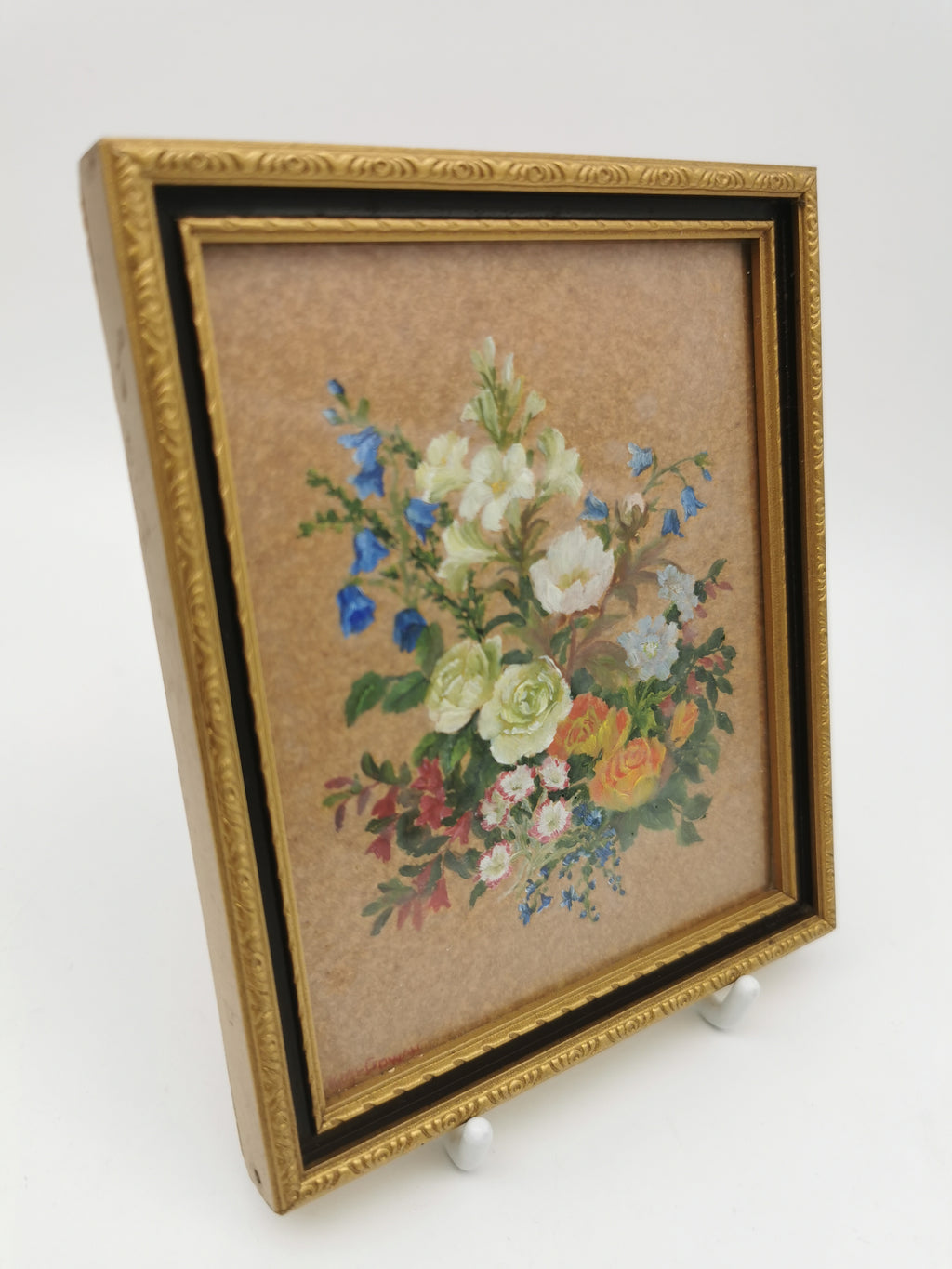 Pair of Original Floral Mini Art Paintings by K. McGowan