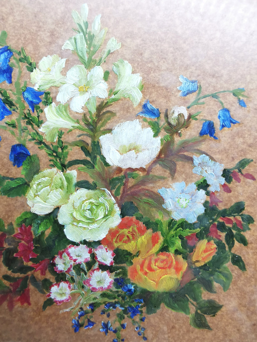 Pair of Original Floral Mini Art Paintings by K. McGowan