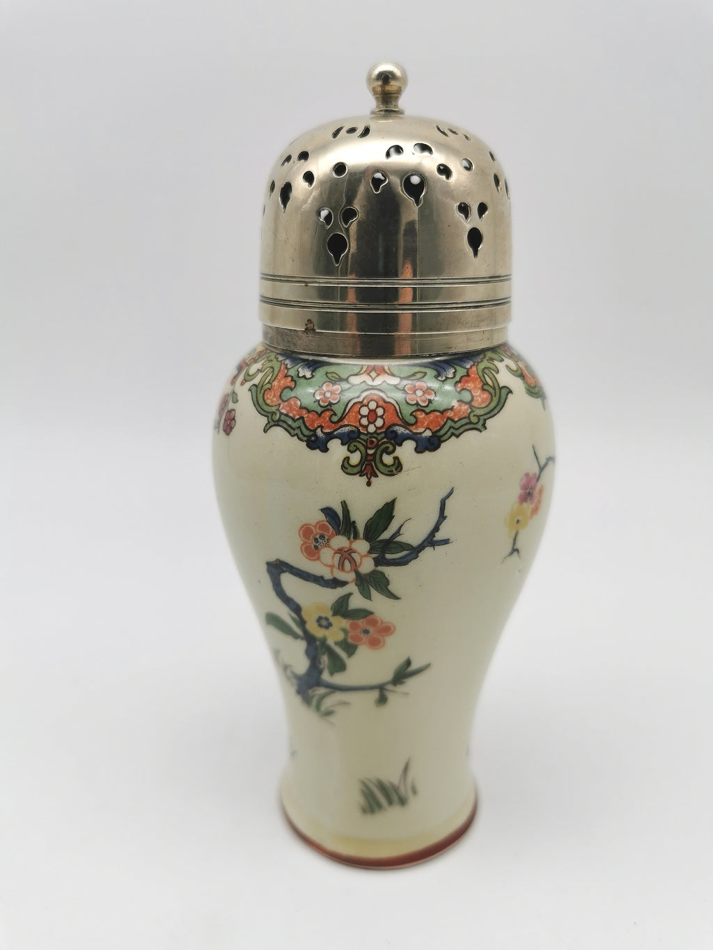 Antique H.M. & Co. Ltd. "Oriental" Sugar Caster – Victorian Chinoiserie Ceramic Shaker