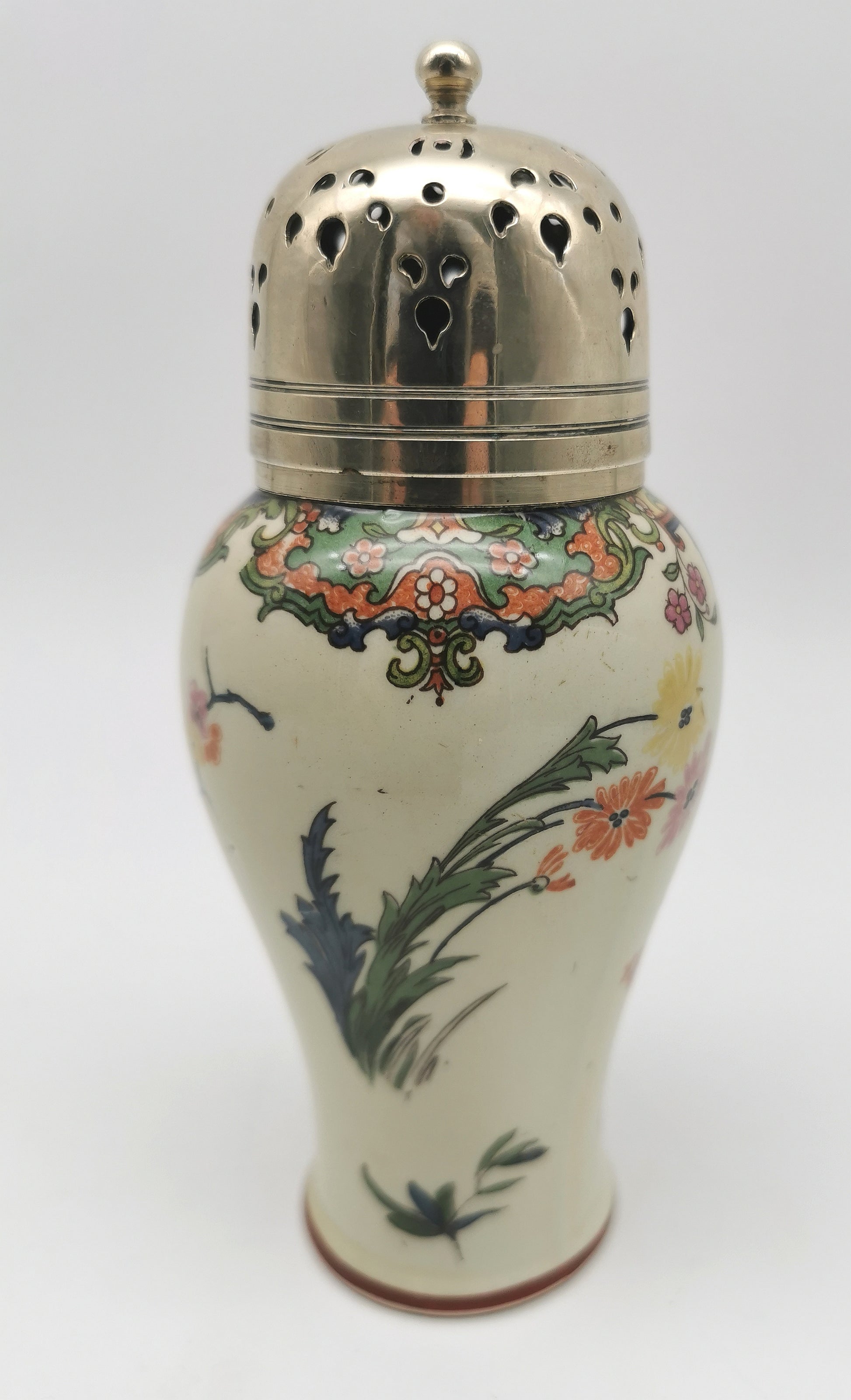 Antique H.M. & Co. Ltd. "Oriental" Sugar Caster – Victorian Chinoiserie Ceramic Shaker