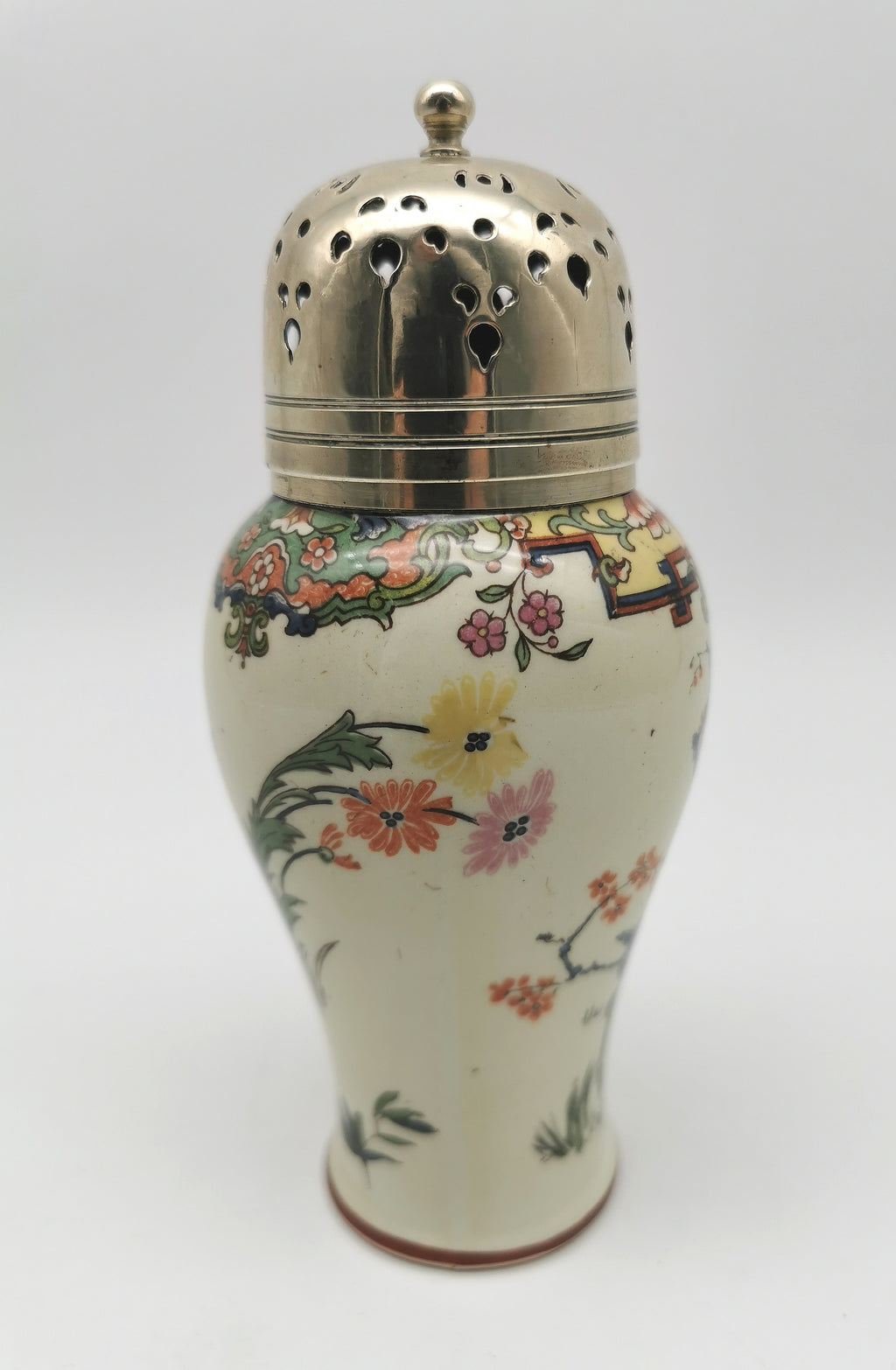 Antique H.M. & Co. Ltd. "Oriental" Sugar Caster – Victorian Chinoiserie Ceramic Shaker