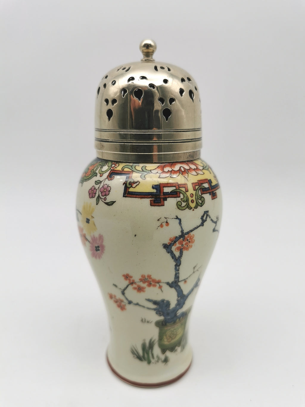 Antique H.M. & Co. Ltd. "Oriental" Sugar Caster – Victorian Chinoiserie Ceramic Shaker