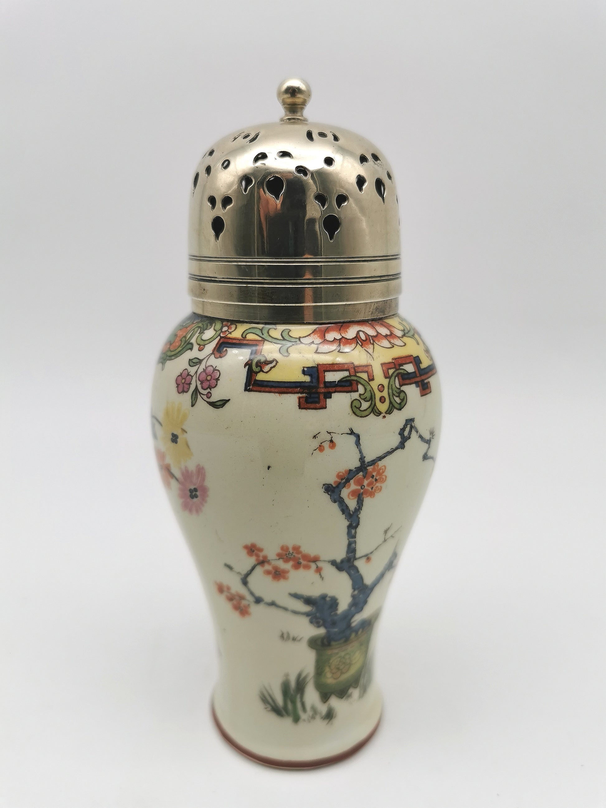 Antique H.M. & Co. Ltd. "Oriental" Sugar Caster – Victorian Chinoiserie Ceramic Shaker