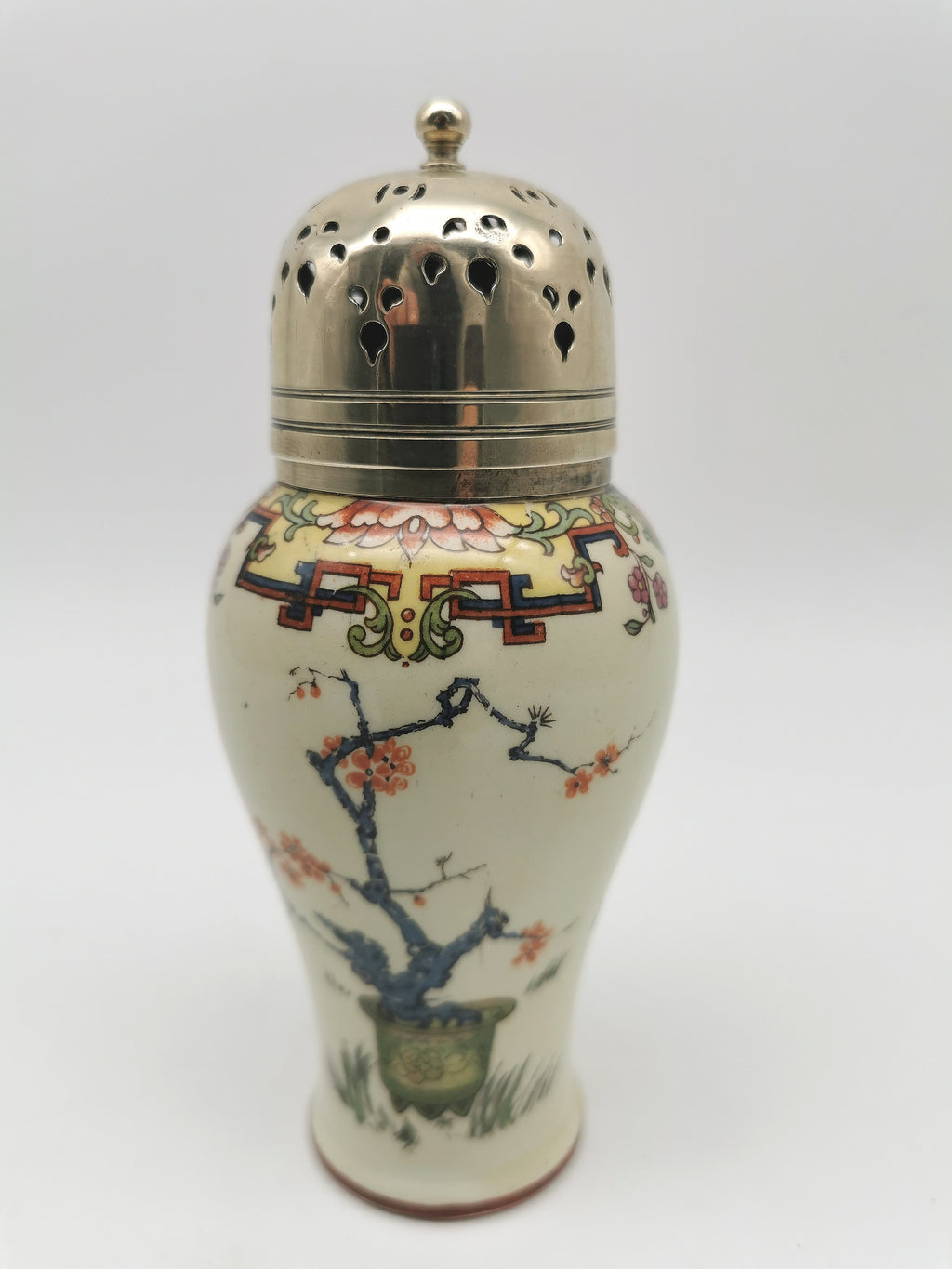 Antique H.M. & Co. Ltd. "Oriental" Sugar Caster – Victorian Chinoiserie Ceramic Shaker