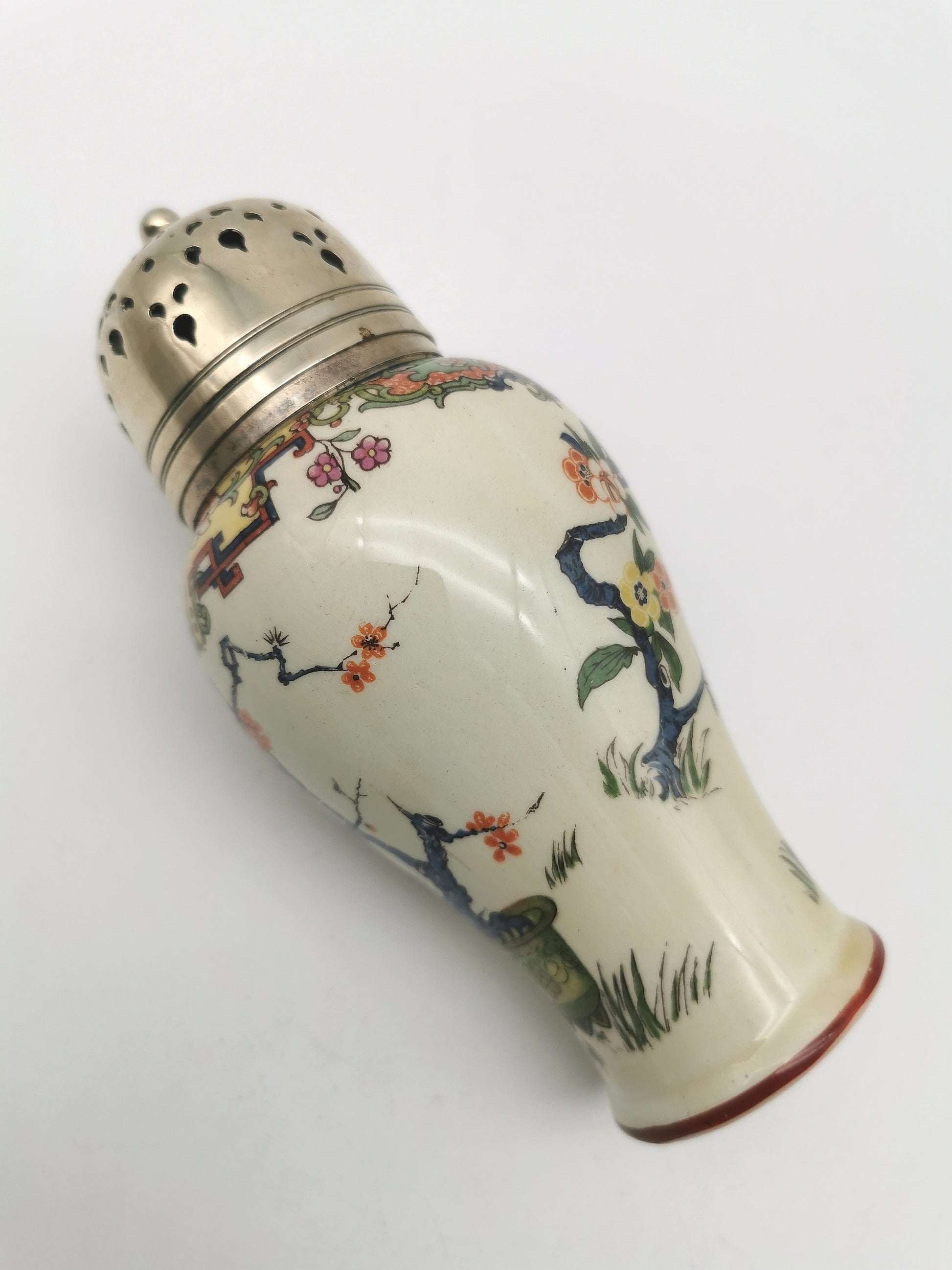 Antique H.M. & Co. Ltd. "Oriental" Sugar Caster – Victorian Chinoiserie Ceramic Shaker