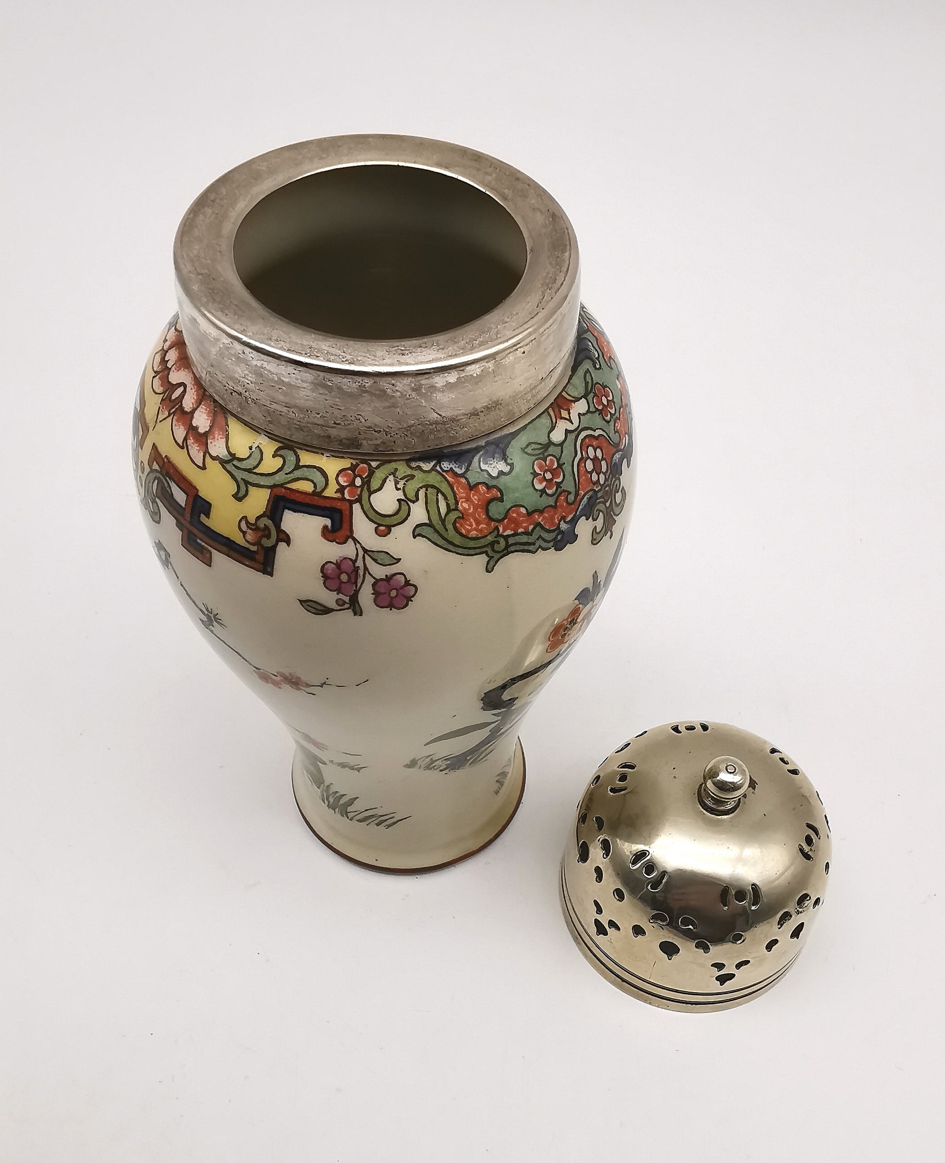 Antique H.M. & Co. Ltd. "Oriental" Sugar Caster – Victorian Chinoiserie Ceramic Shaker
