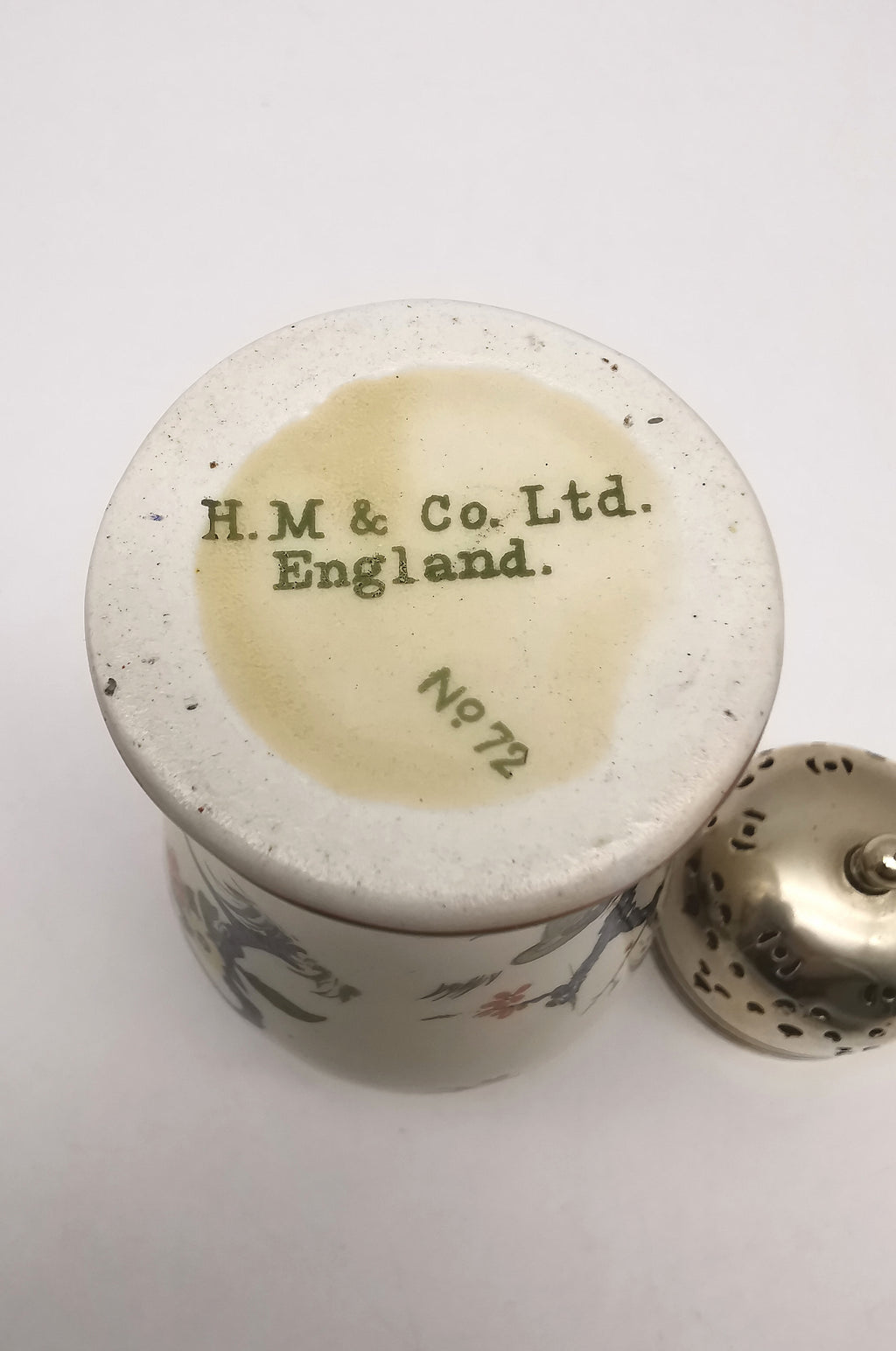 Antique H.M. & Co. Ltd. "Oriental" Sugar Caster – Victorian Chinoiserie Ceramic Shaker
