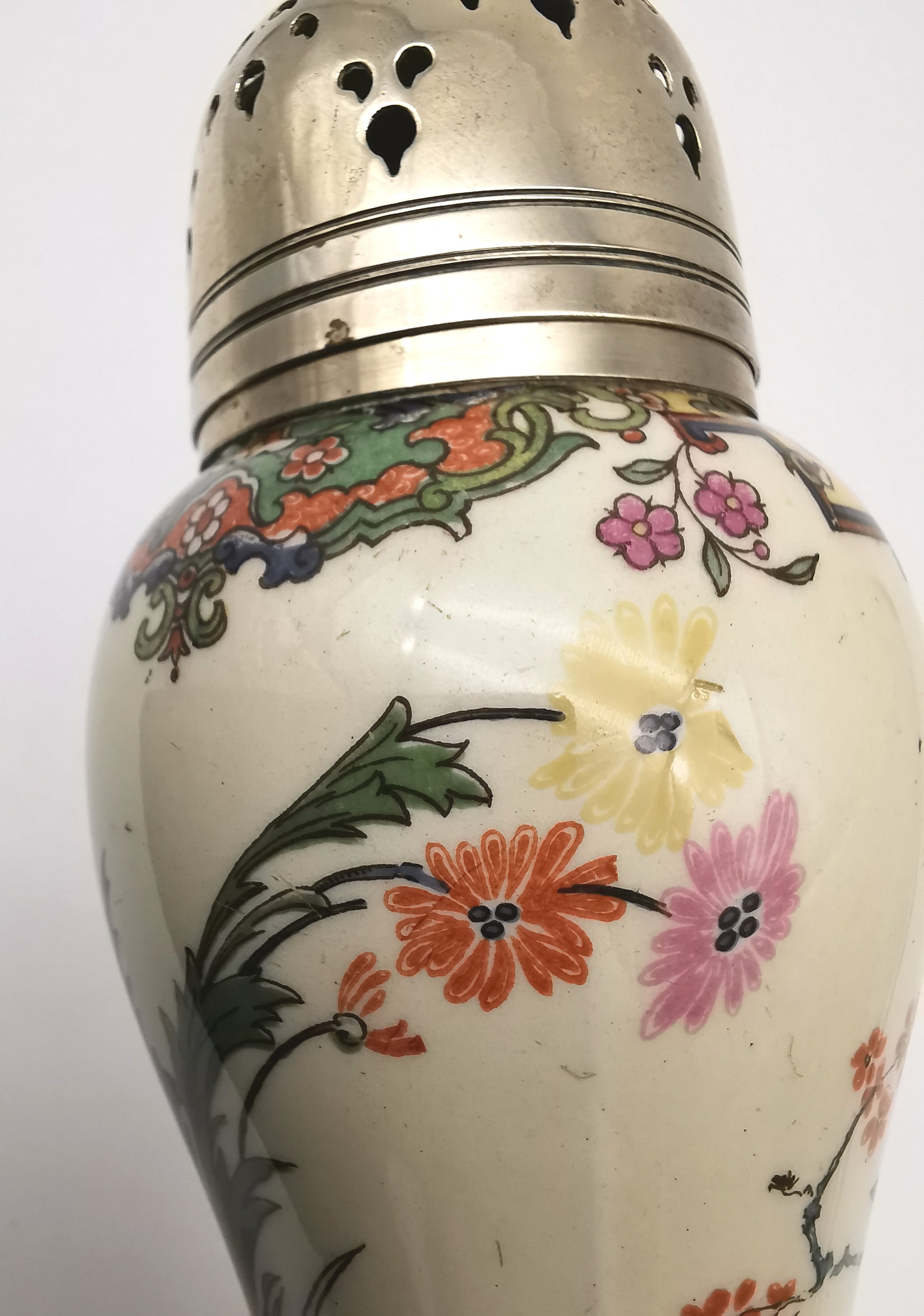 Antique H.M. & Co. Ltd. "Oriental" Sugar Caster – Victorian Chinoiserie Ceramic Shaker