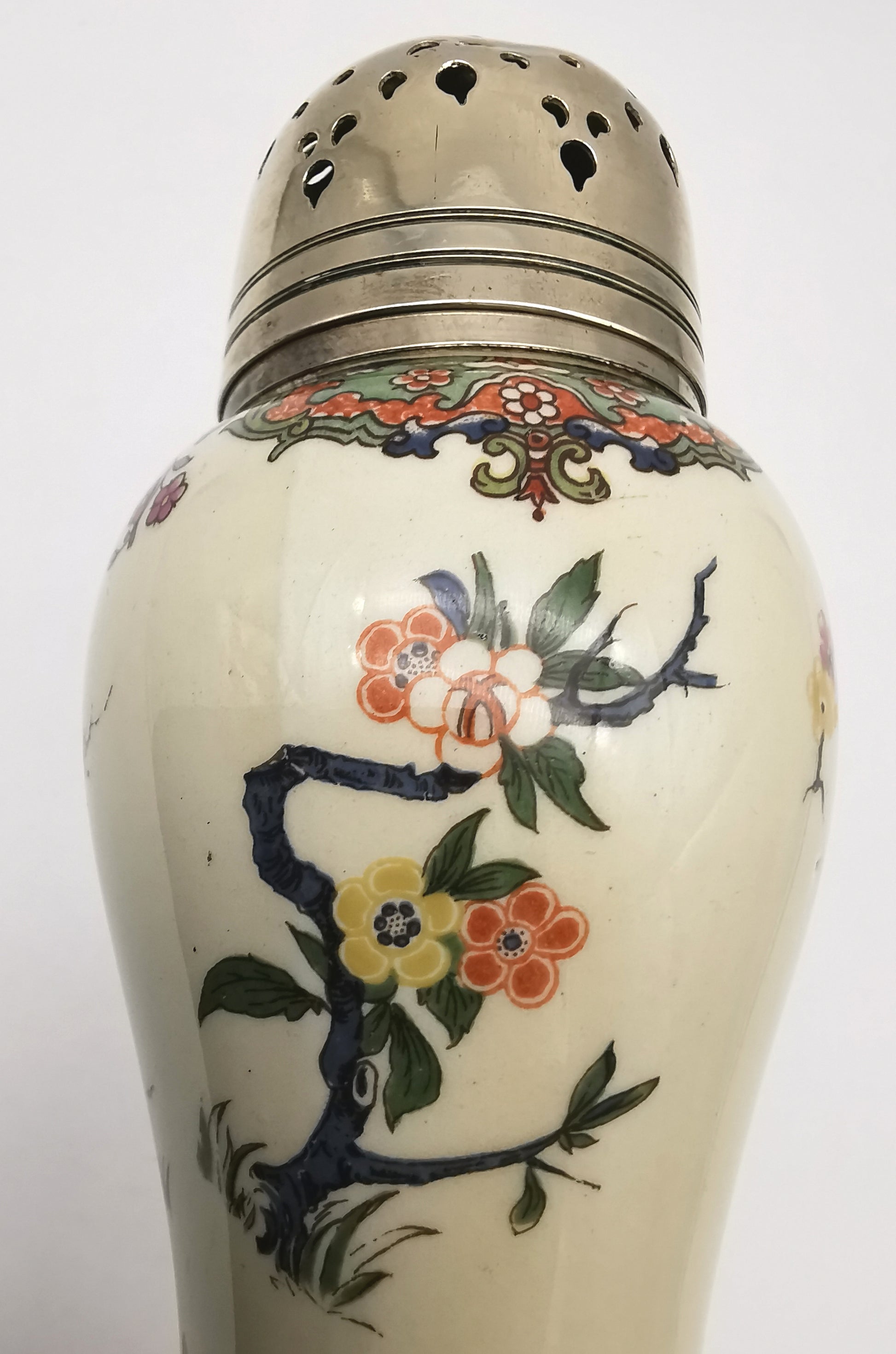 Antique H.M. & Co. Ltd. "Oriental" Sugar Caster – Victorian Chinoiserie Ceramic Shaker