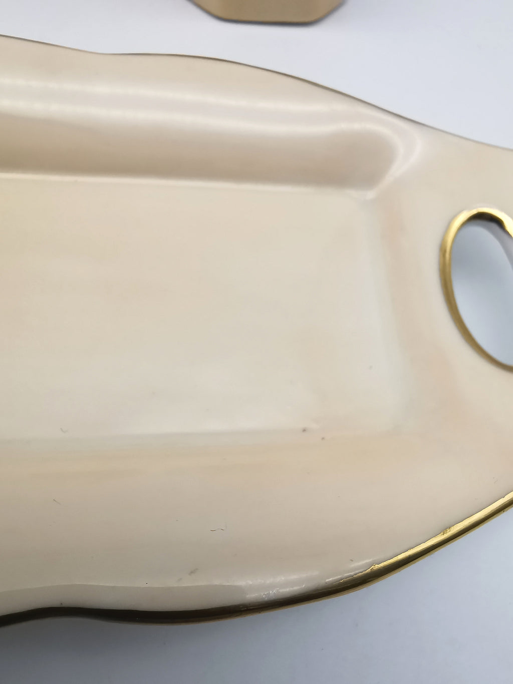 Vintage 1930s Paragon Bone China Cruet Set - Art Deco Peach & Gold Gilt