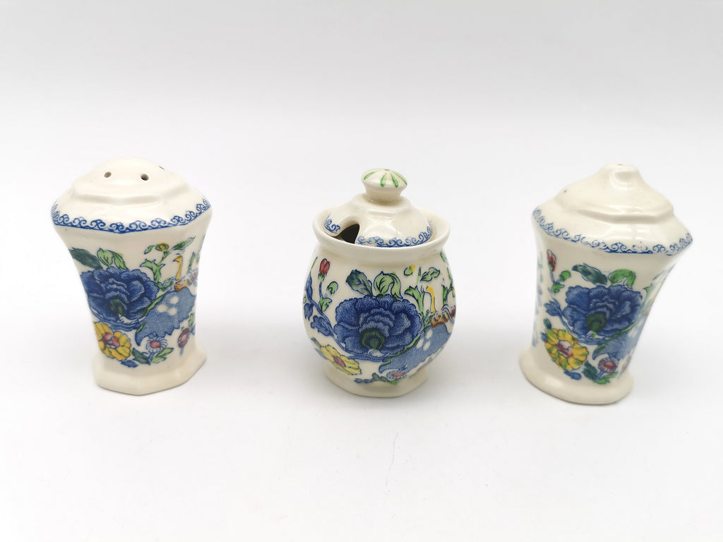 Vintage Mason's Patent Ironstone "Regency" Cruet Condiment Set with Tray