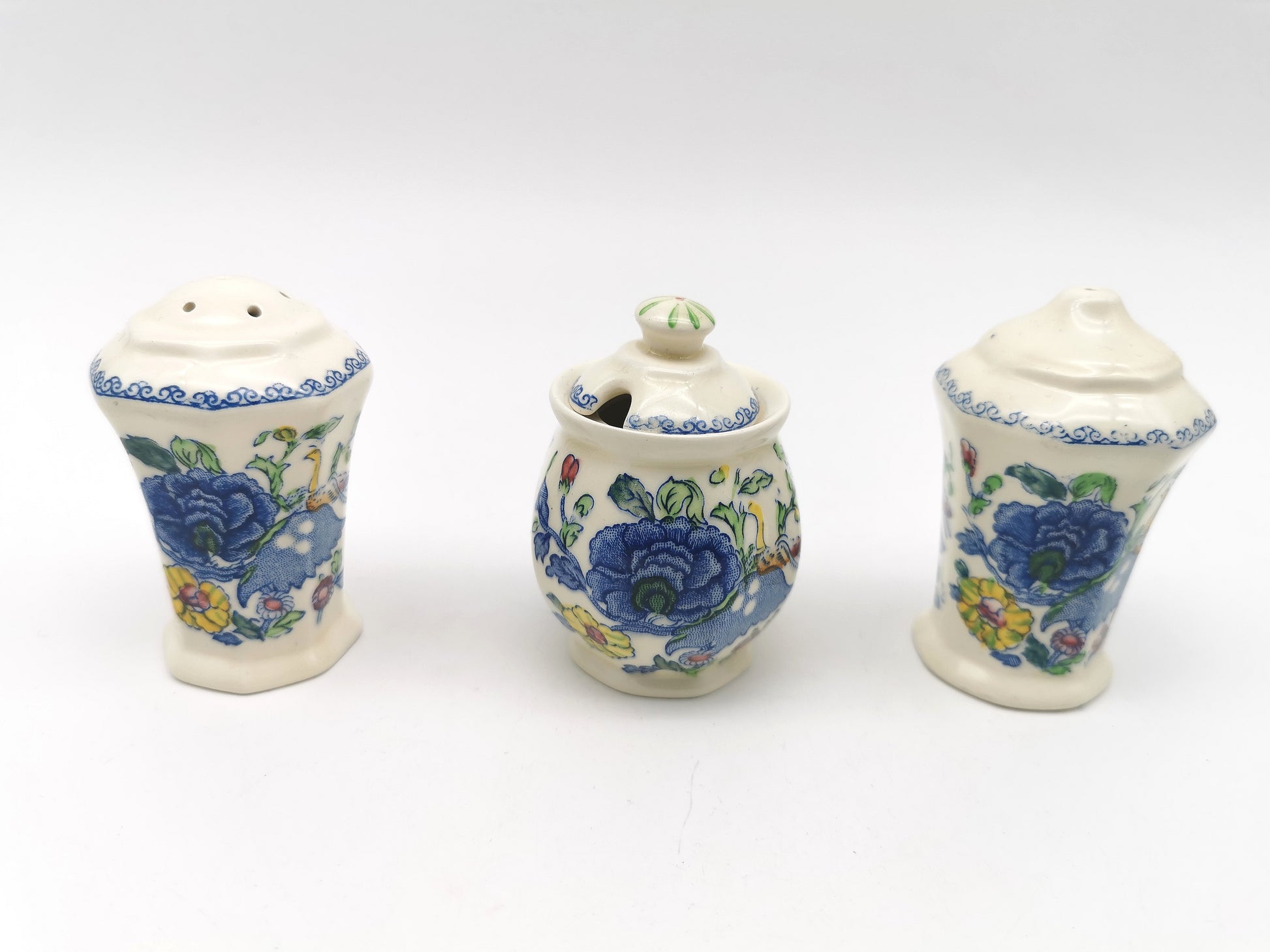 Vintage Mason's Patent Ironstone "Regency" Cruet Condiment Set with Tray