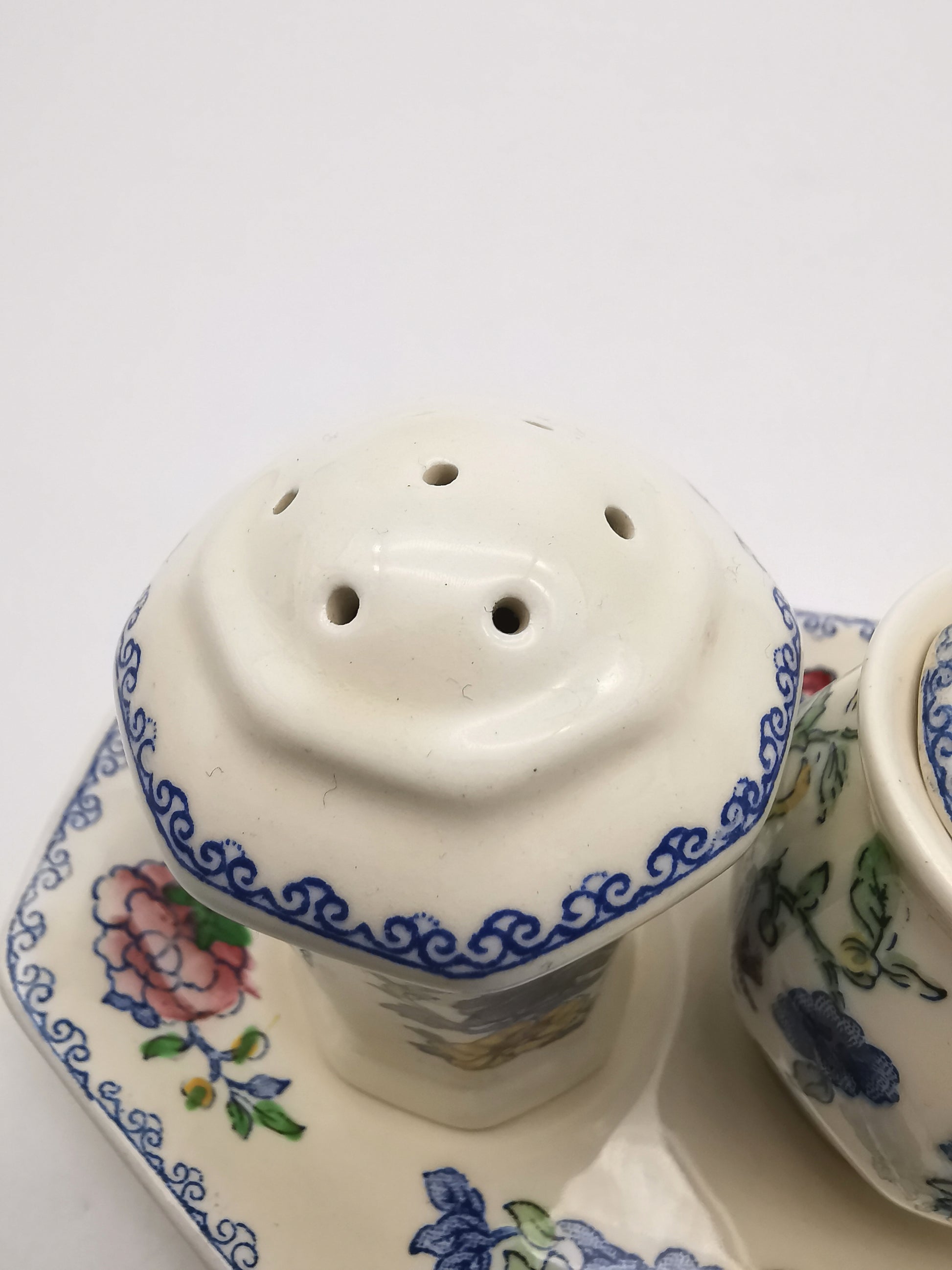 Vintage Mason's Patent Ironstone "Regency" Cruet Condiment Set with Tray